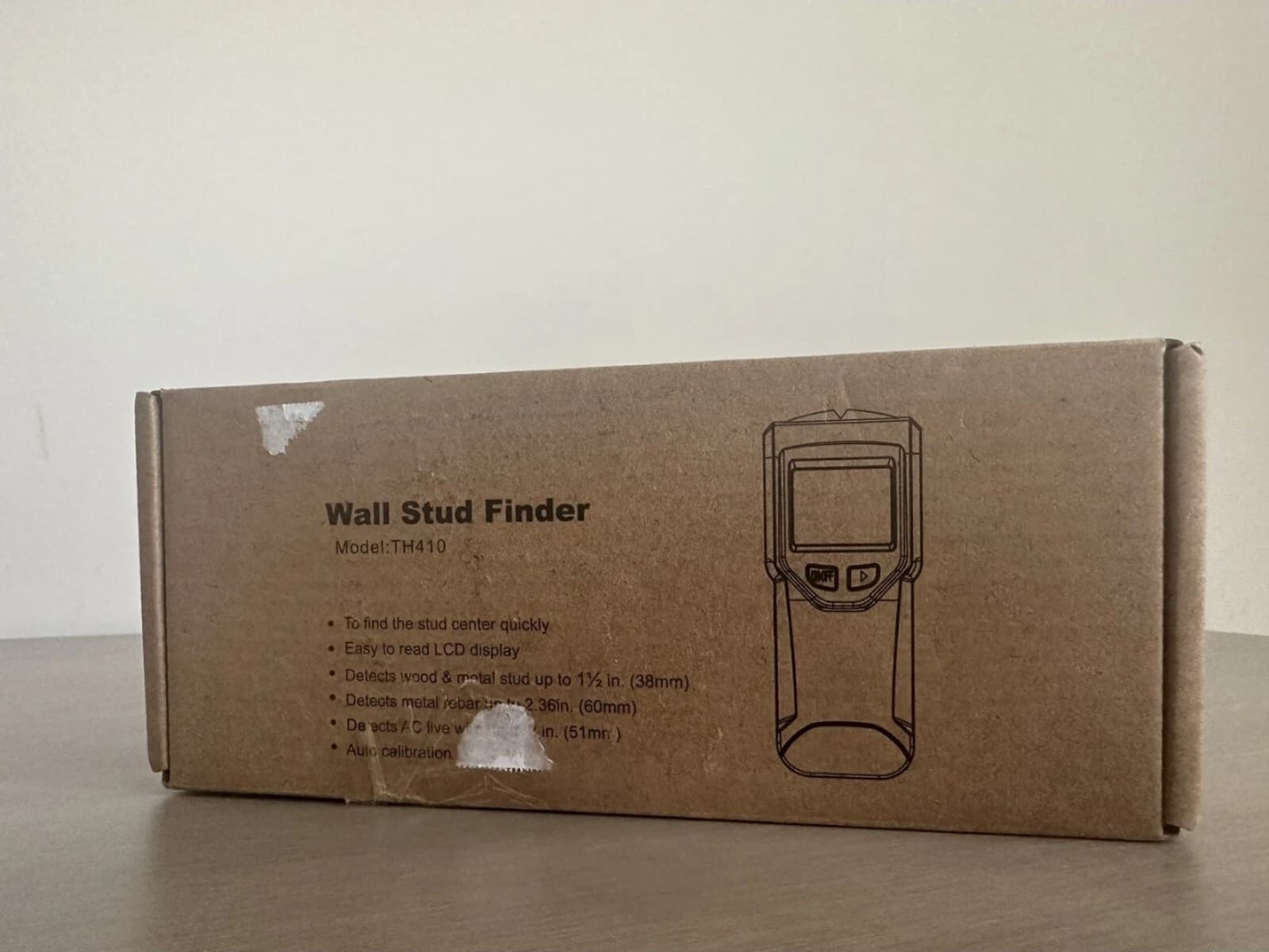 Wall Stud Finder; Model TH410; LCD Display; Detects Wood/Metal Studs Up To 1.5" - Thumbnail 4