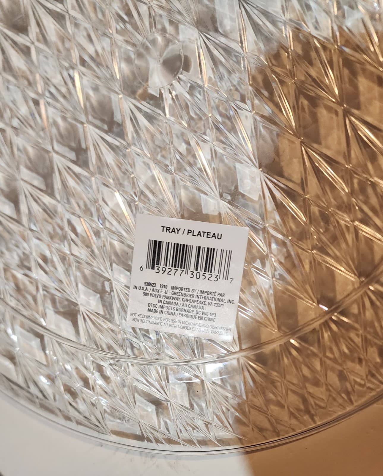 Clear Platter Plastic 14in - Thumbnail 2