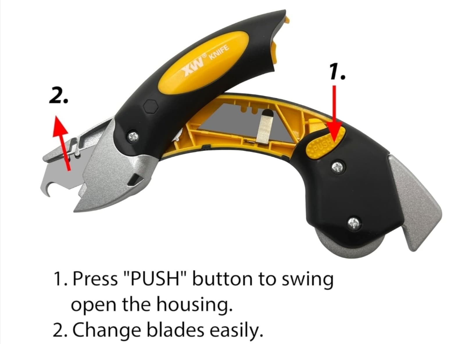 Heavy Duty Roller Carpet Knife & Light-weight Carpet Knife Extra 15 PCS Blades - Thumbnail 2