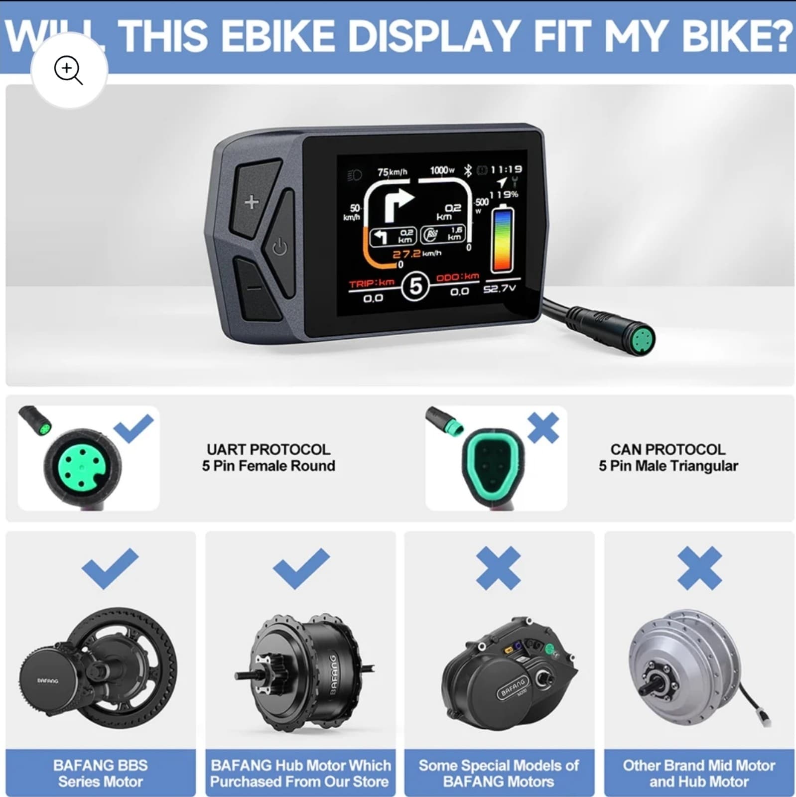 E-Bike Display - Full Color LCD Screen - Thumbnail 8