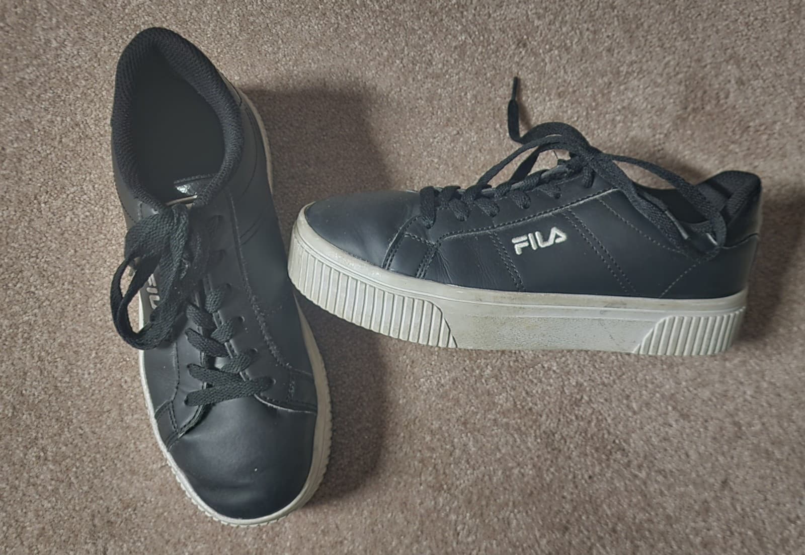 Fila Panache Snakeskin 5CM01065-013 Womens Black Lifestyle Sneakers Shoes 7 - Thumbnail 2