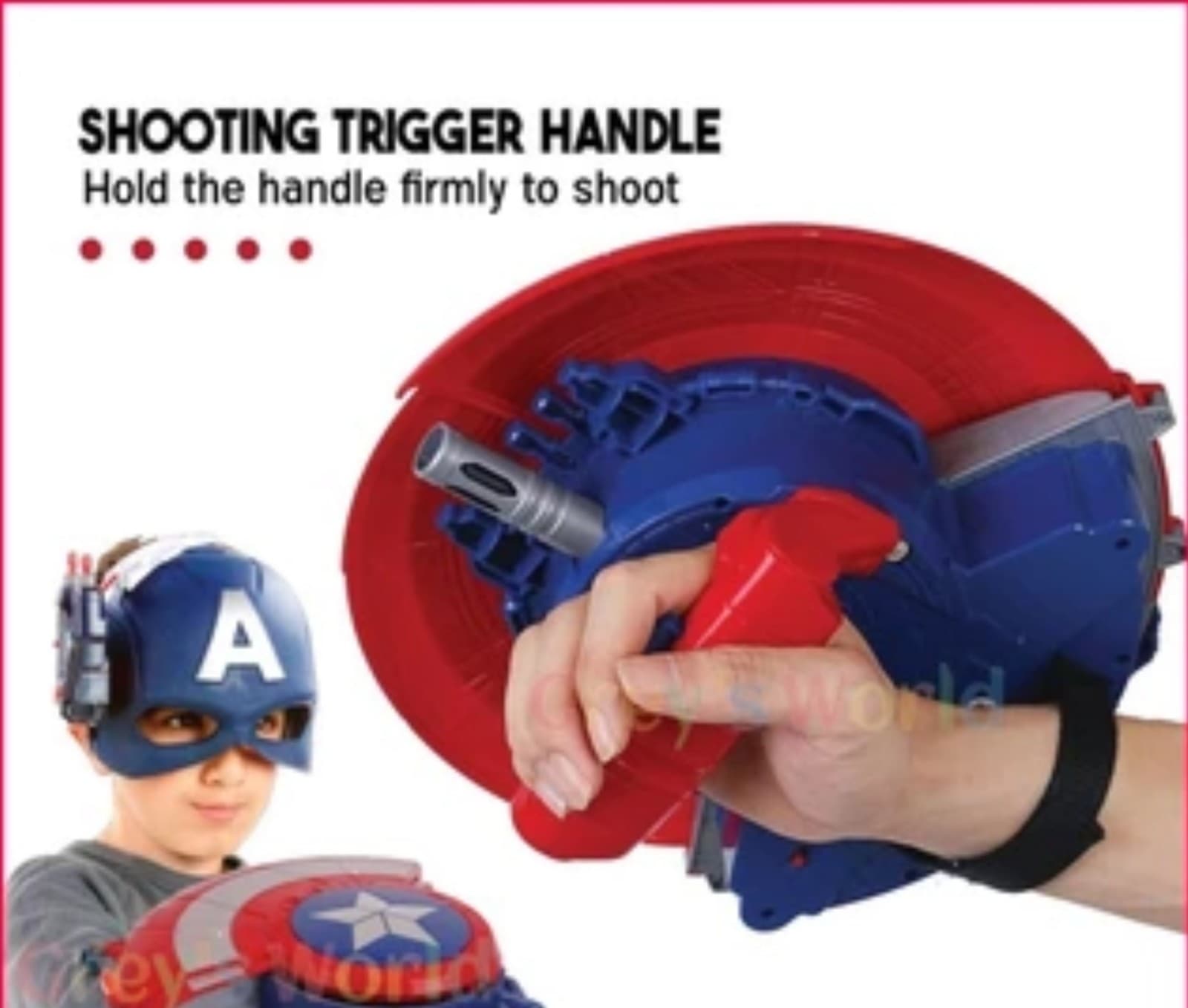 Captain America 2-in-1 Gel Blaster/Nerf Gun Sheild - Thumbnail 4