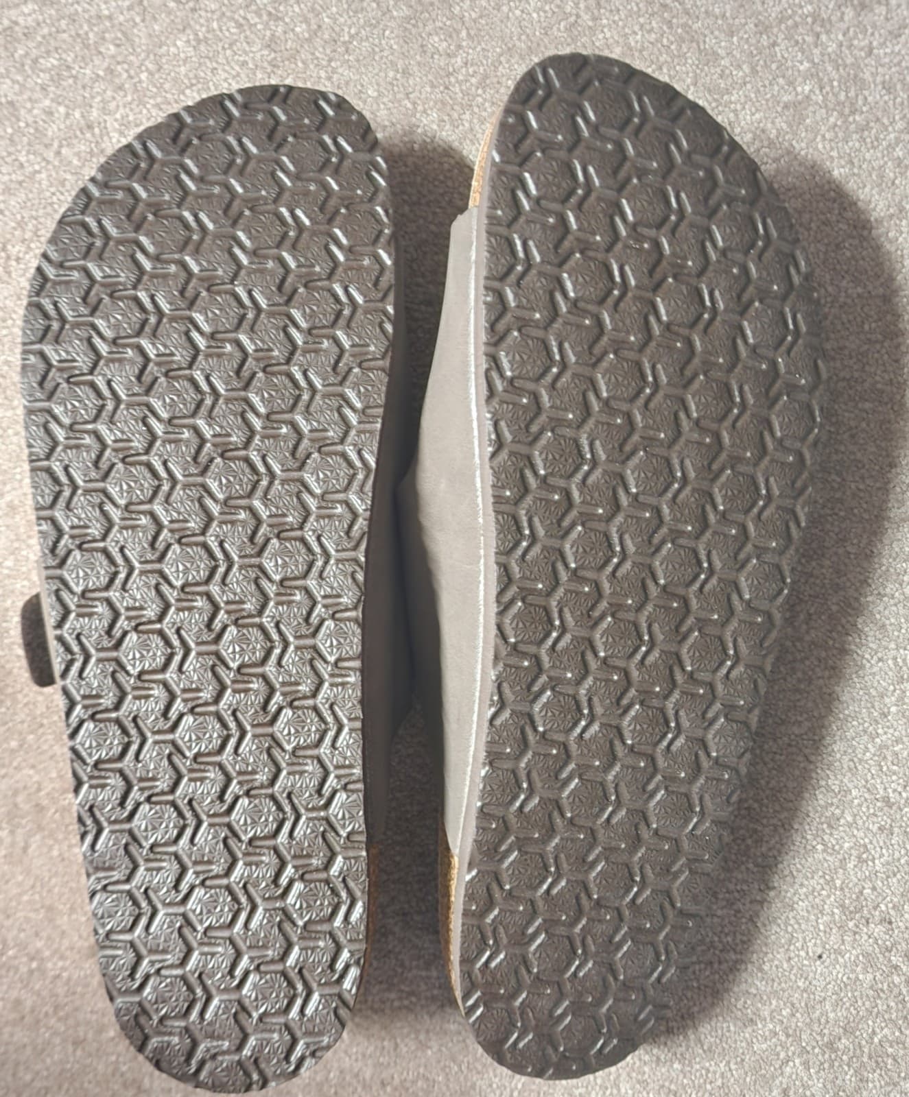 Mens Leather Insole Sandals with Two Buckles,Open Toe Slides sz 10.5 - Thumbnail 5