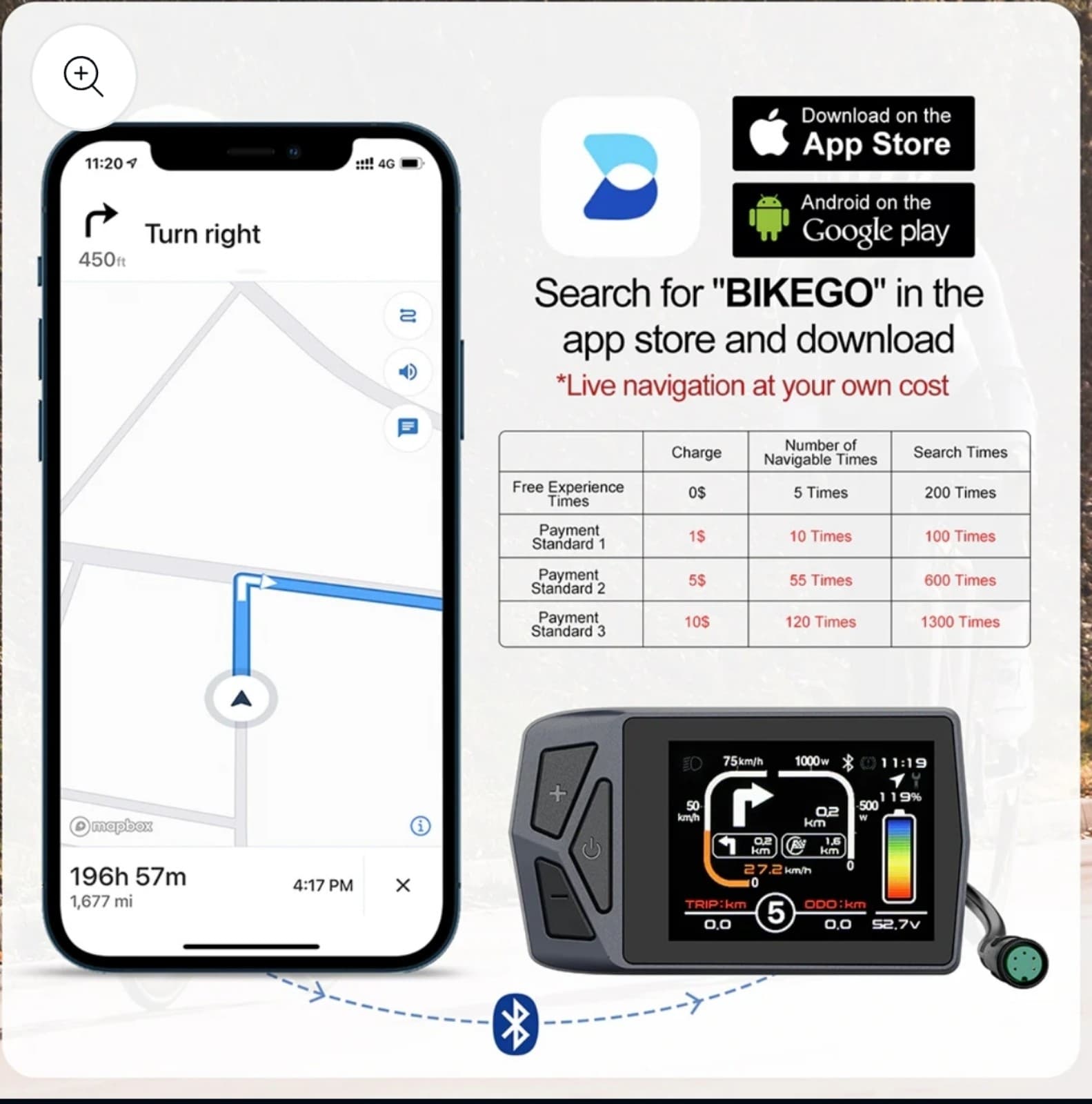 E-Bike Display - Full Color LCD Screen - Thumbnail 5