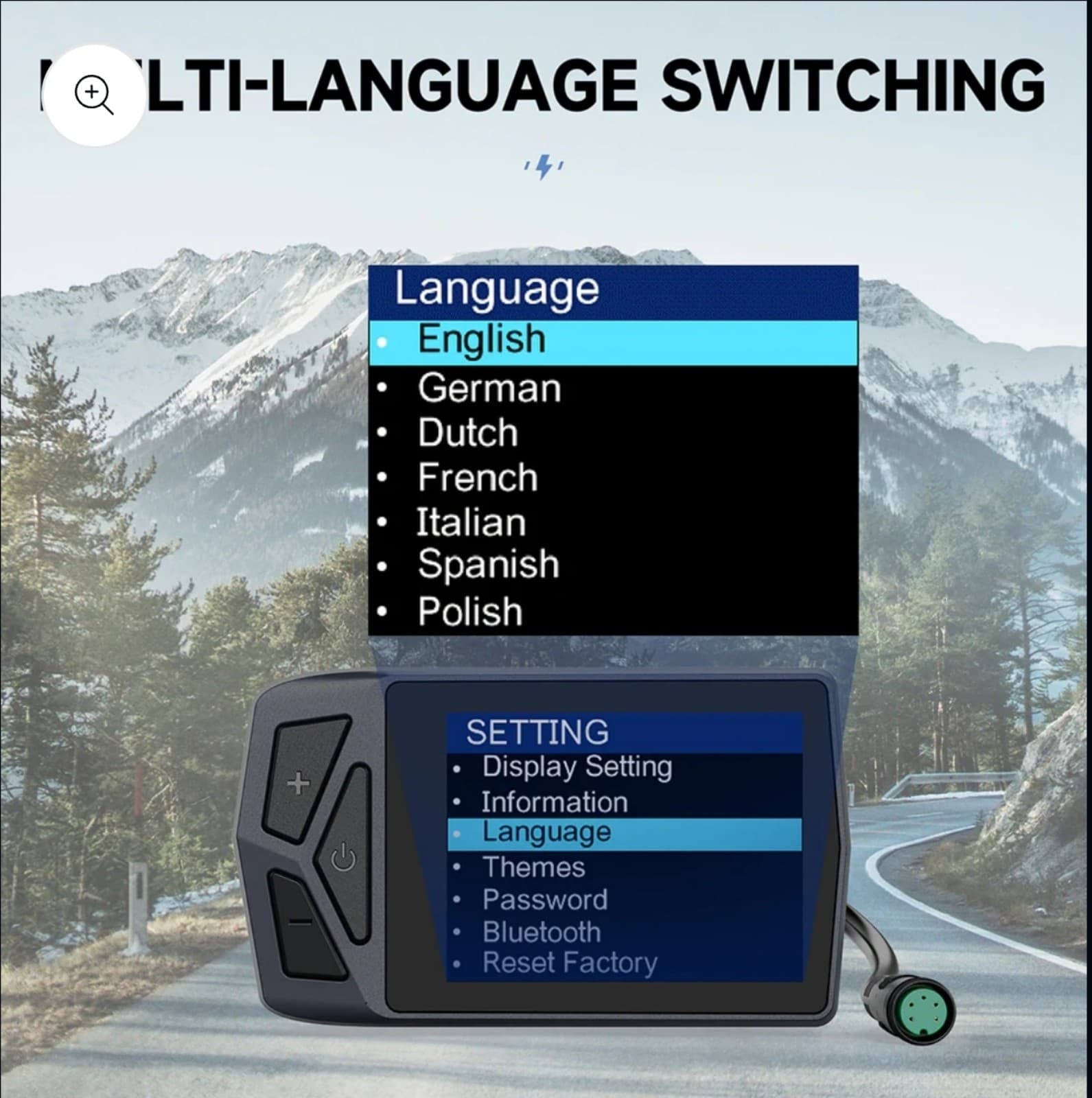 E-Bike Display - Full Color LCD Screen - Thumbnail 4