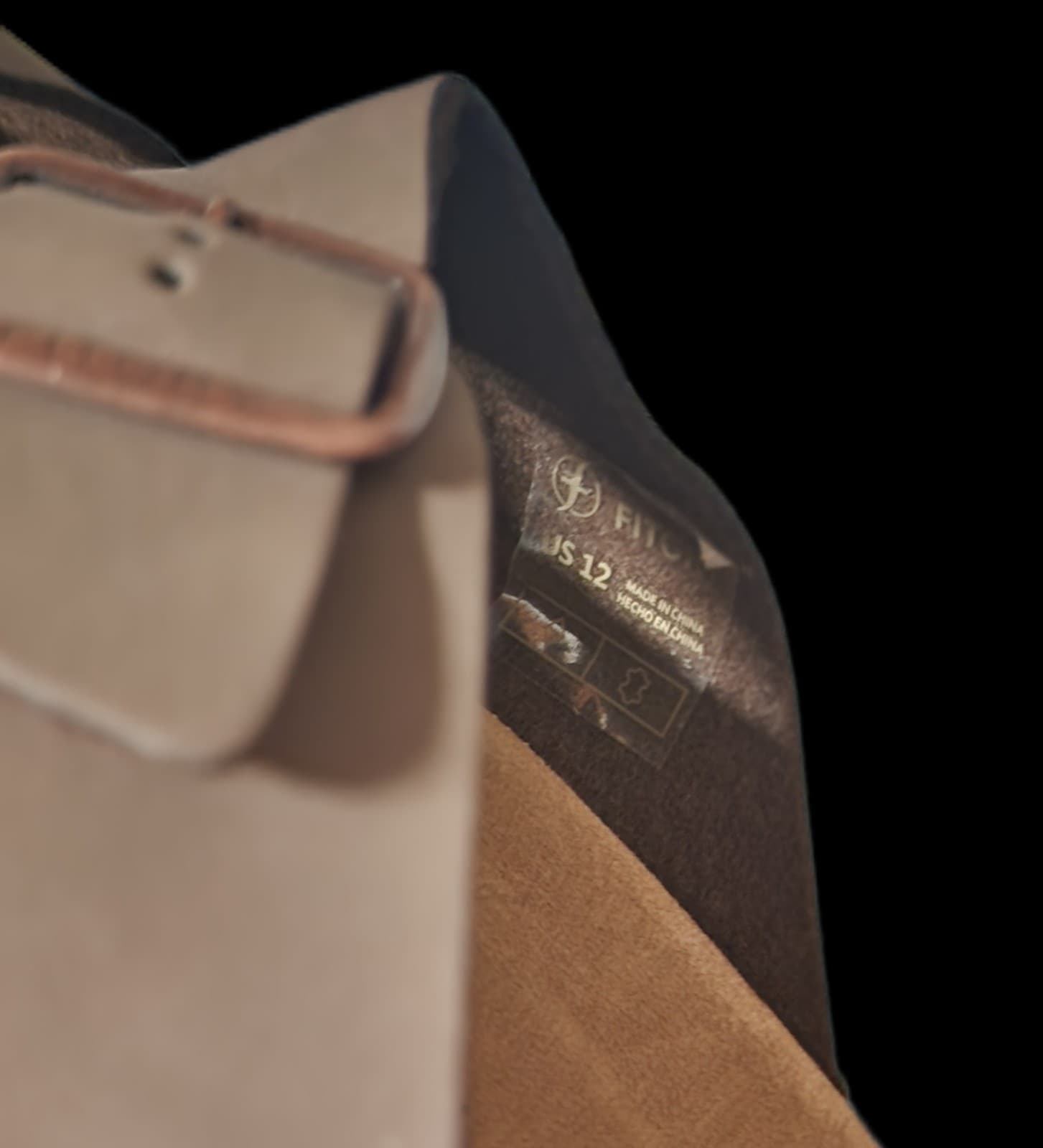 Mens Leather Insole Sandals with Two Buckles,Open Toe Slides sz 10.5 - Thumbnail 3