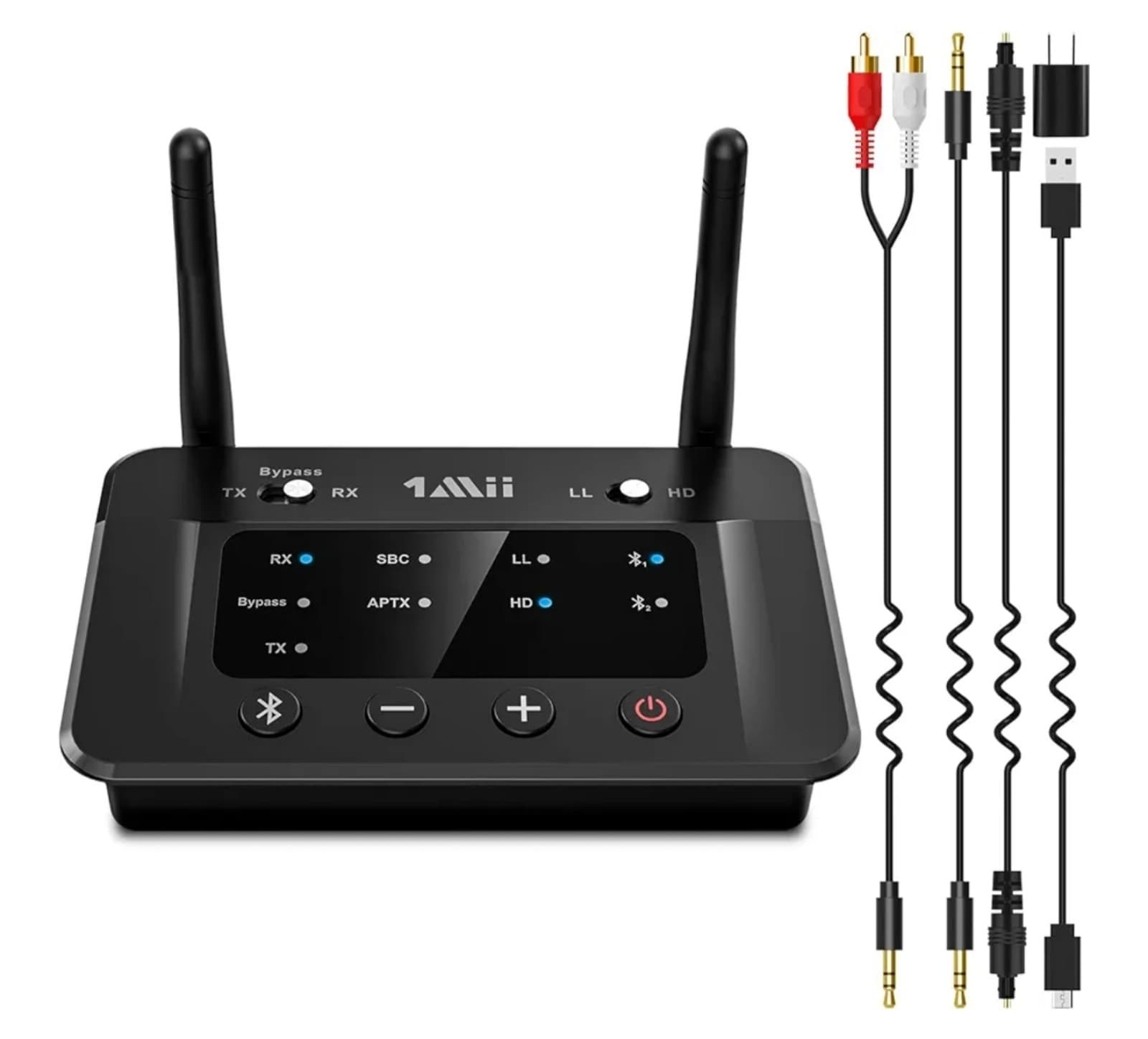 Bluetooth 5.3 Transmitter Receiver for TV Home Stereo BT Headphones, aptX Low La - Image 1