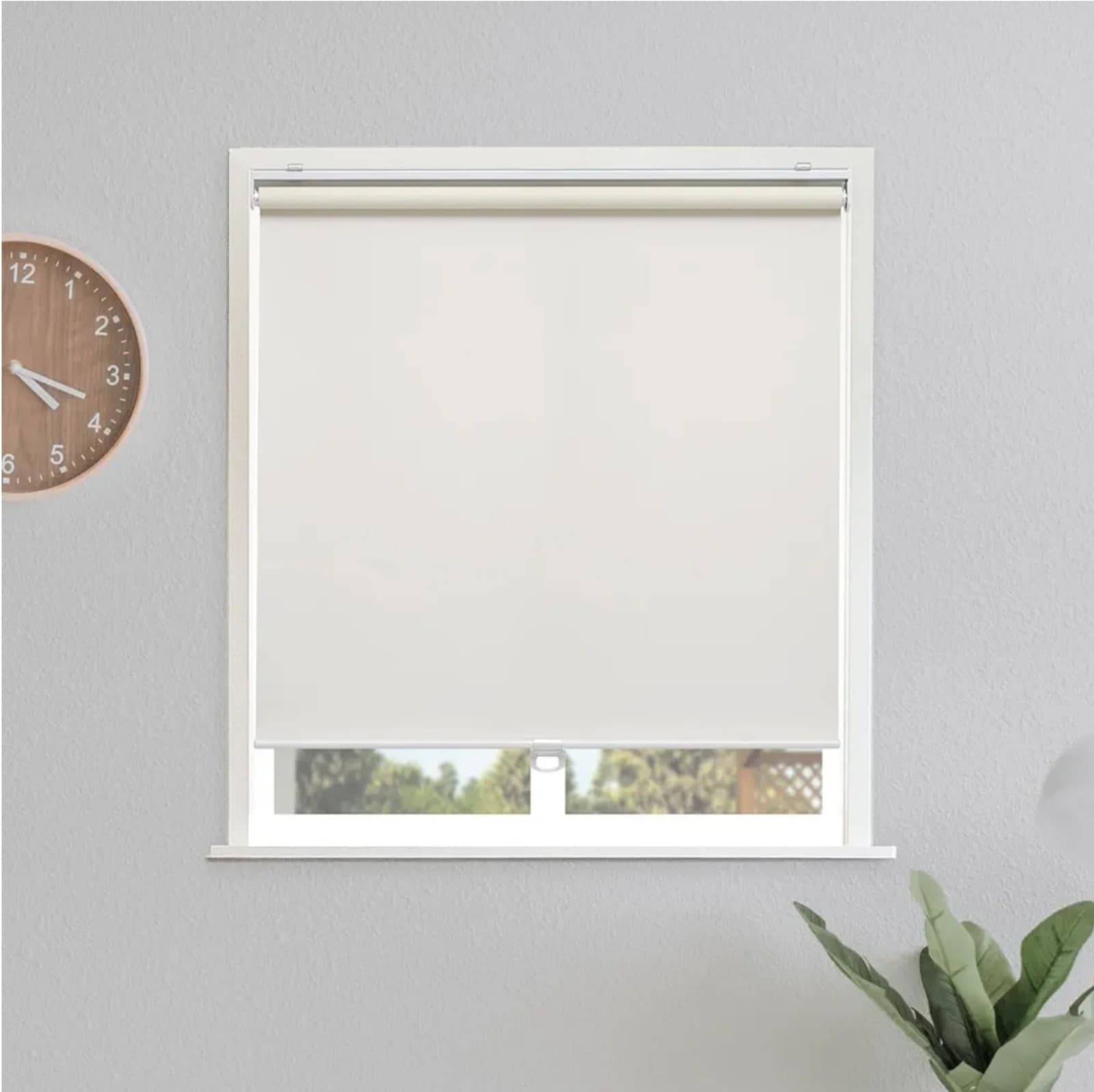 Blackout Roller Shades - Beige Blinds Cordless for Windows Pull Down 30in x 72in - Image 1