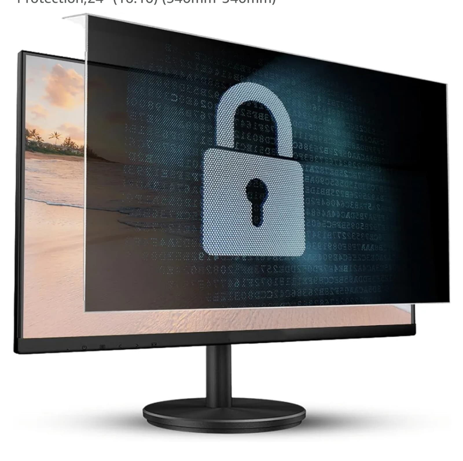 24in Computer Privacy Blue Light Screen Protector Hanging Widescreen - Image 1
