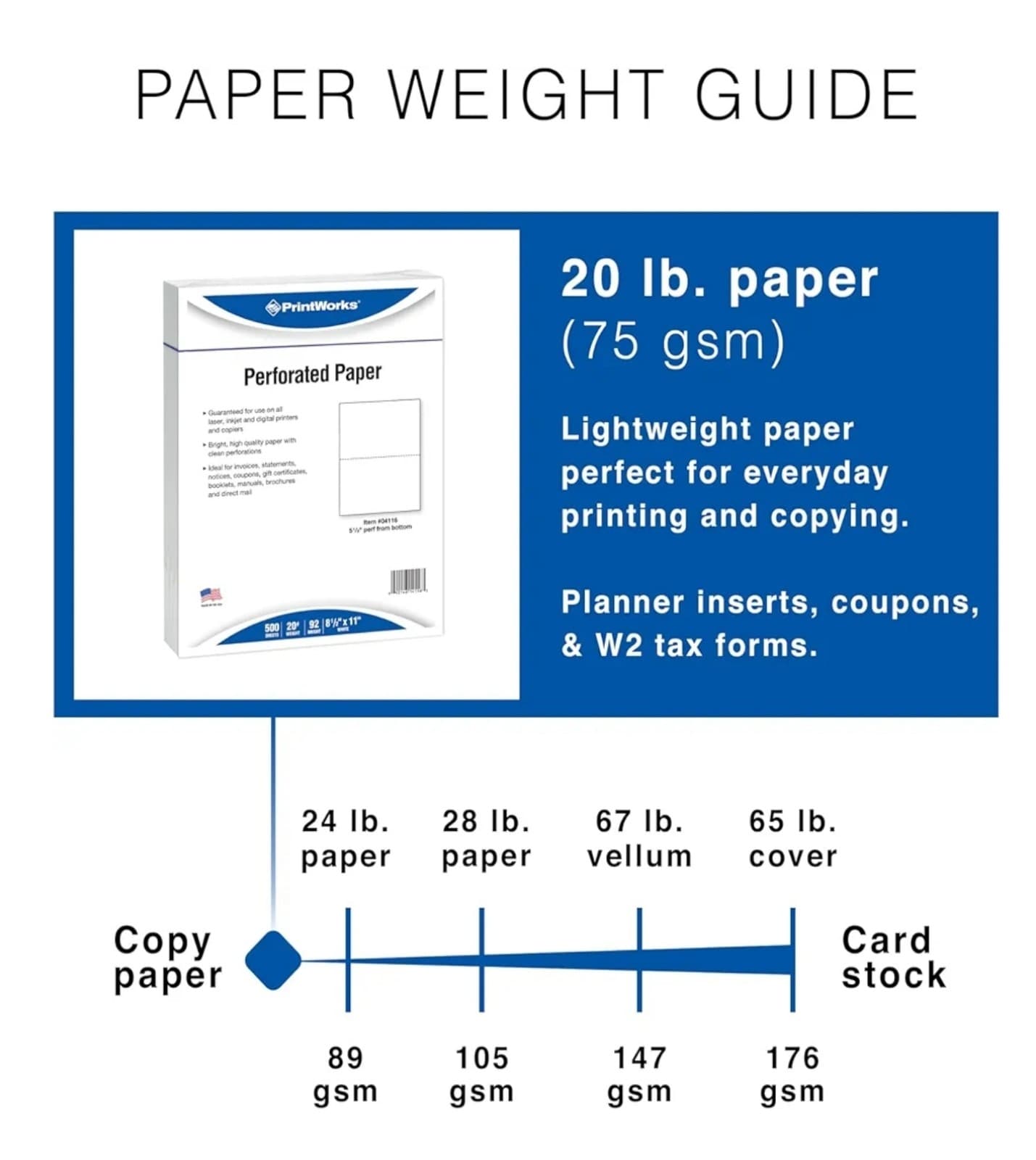 PrintWorks Professional Perforated Paper, 500 Sheets, 2 Part Perf - Thumbnail 3