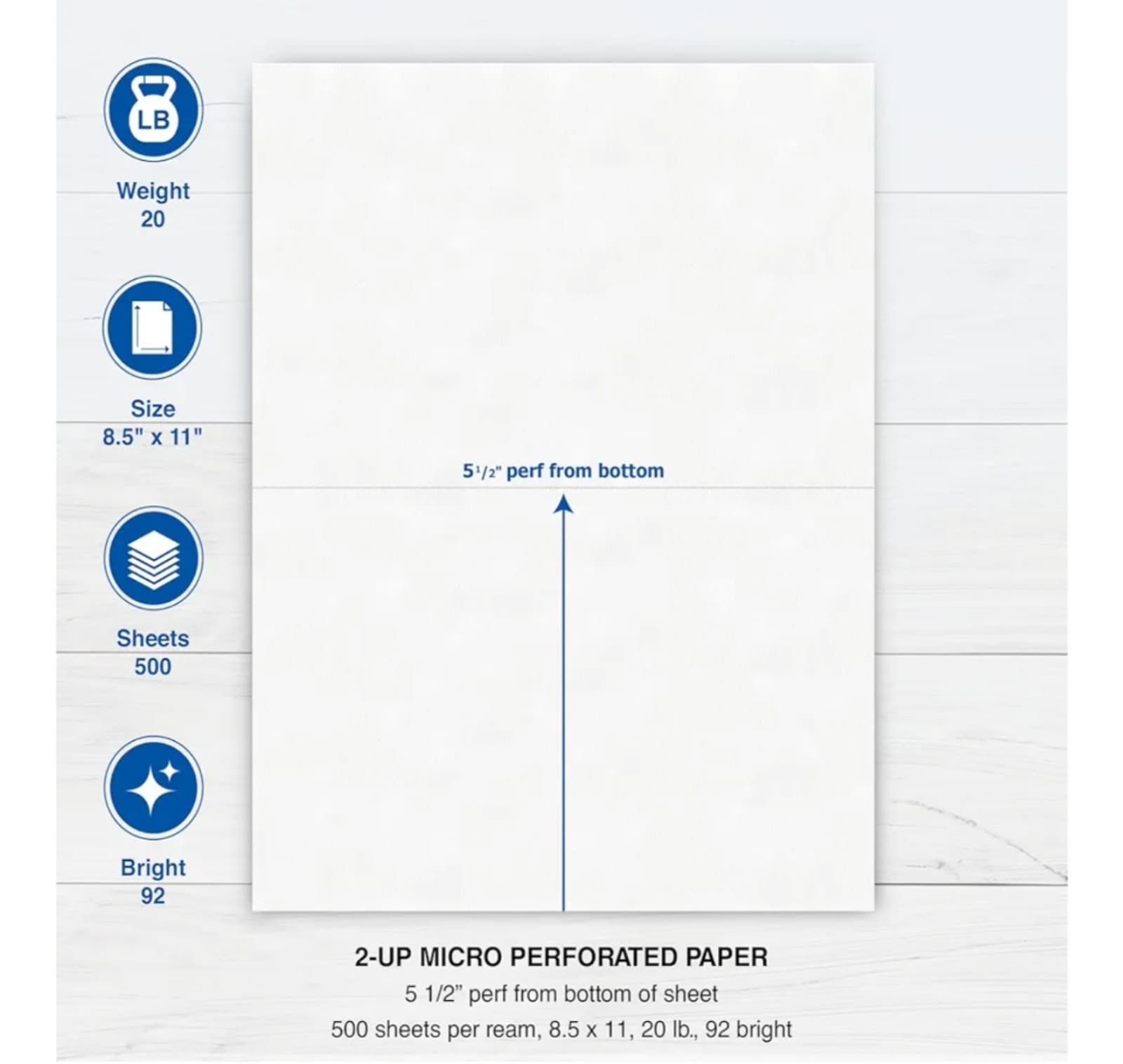 PrintWorks Professional Perforated Paper, 500 Sheets, 2 Part Perf - Thumbnail 4