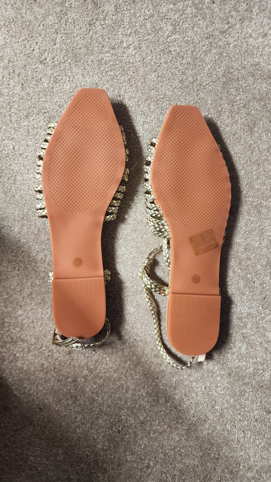 Verdusa Women's Metallic Braided Slingback Sandals Casual Strappy Sandals sz 9 - Thumbnail 5