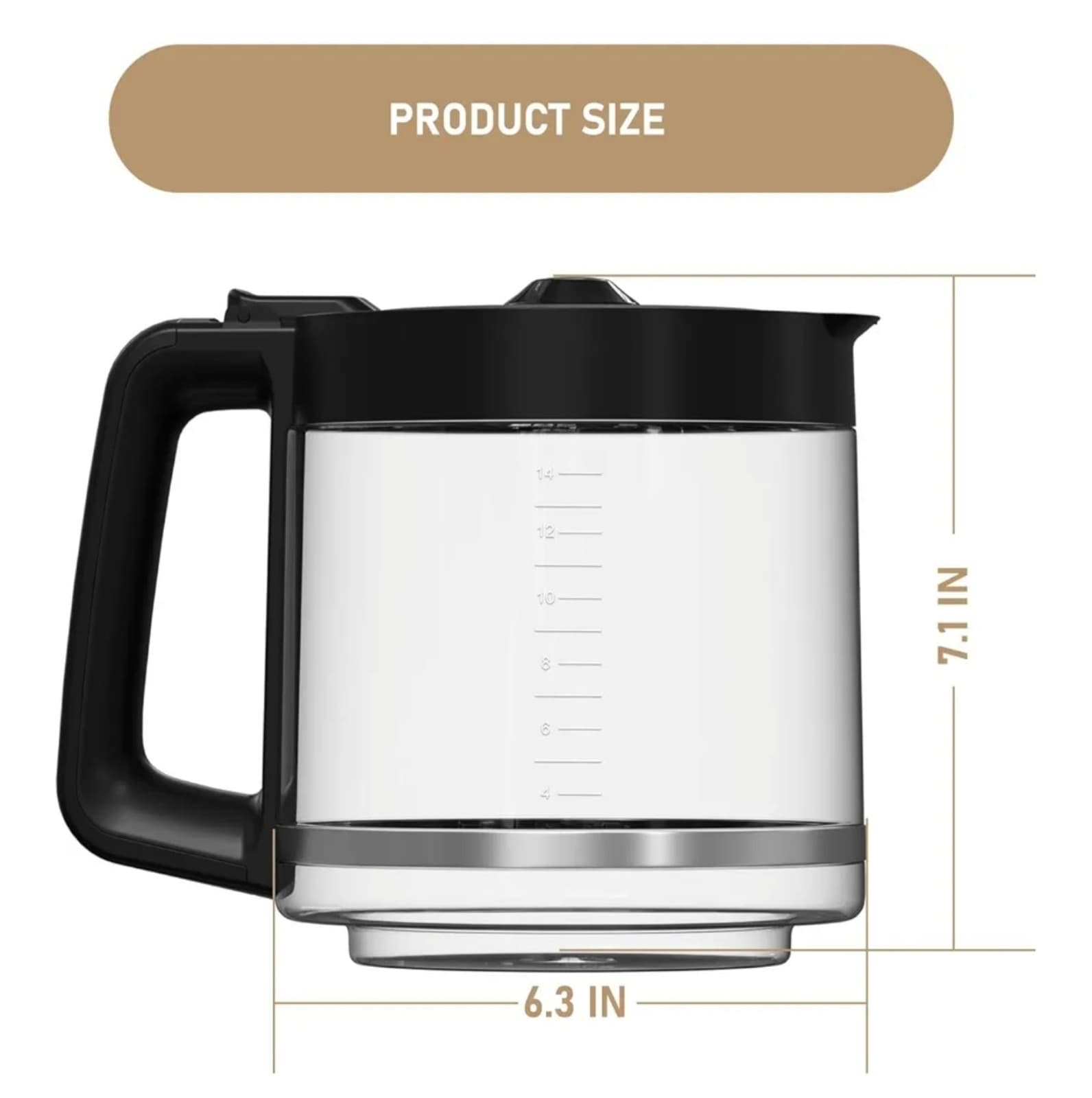 Mr. Coffee 14 Cup Carafe Replacement Pot - Thumbnail 3