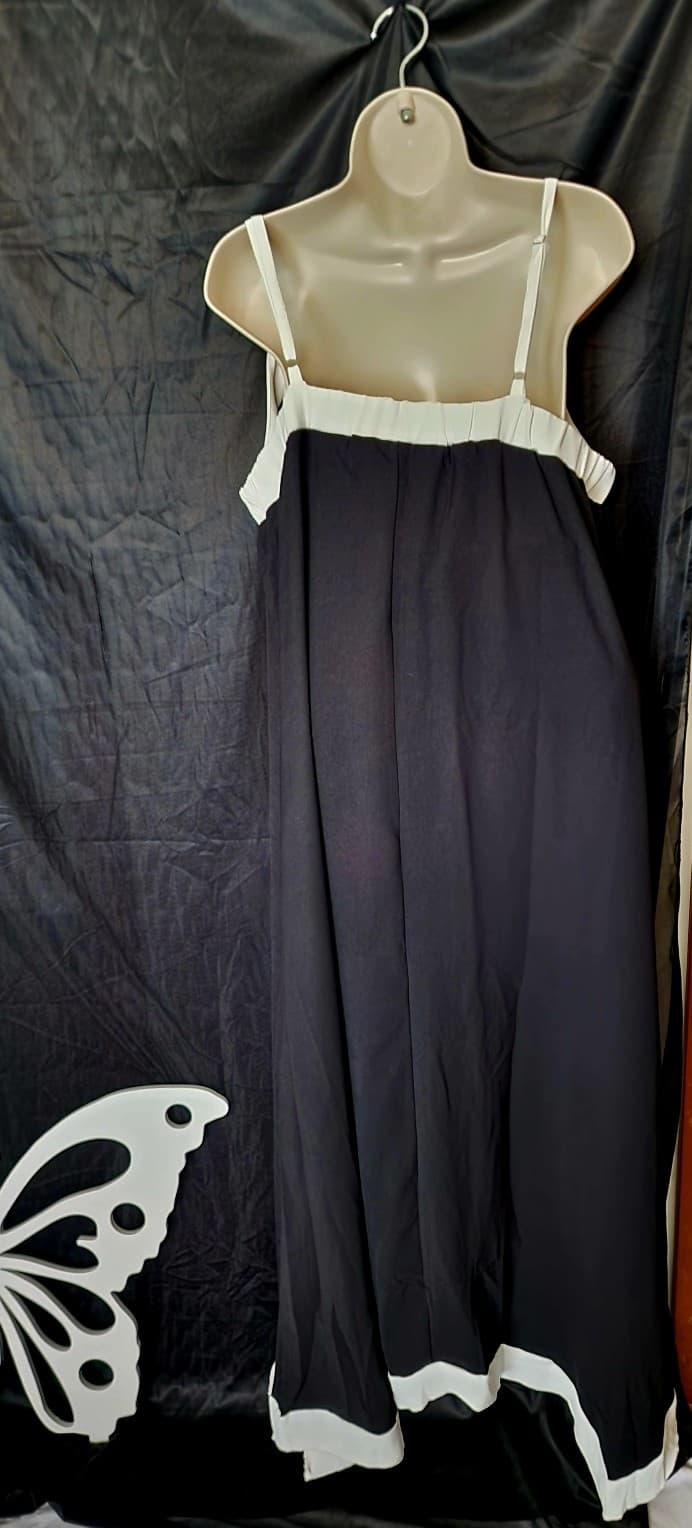 Women's Summer Maxi Dress Sleeveless V Neck Spaghetti Strap Flowy Elegant sz La - Thumbnail 2