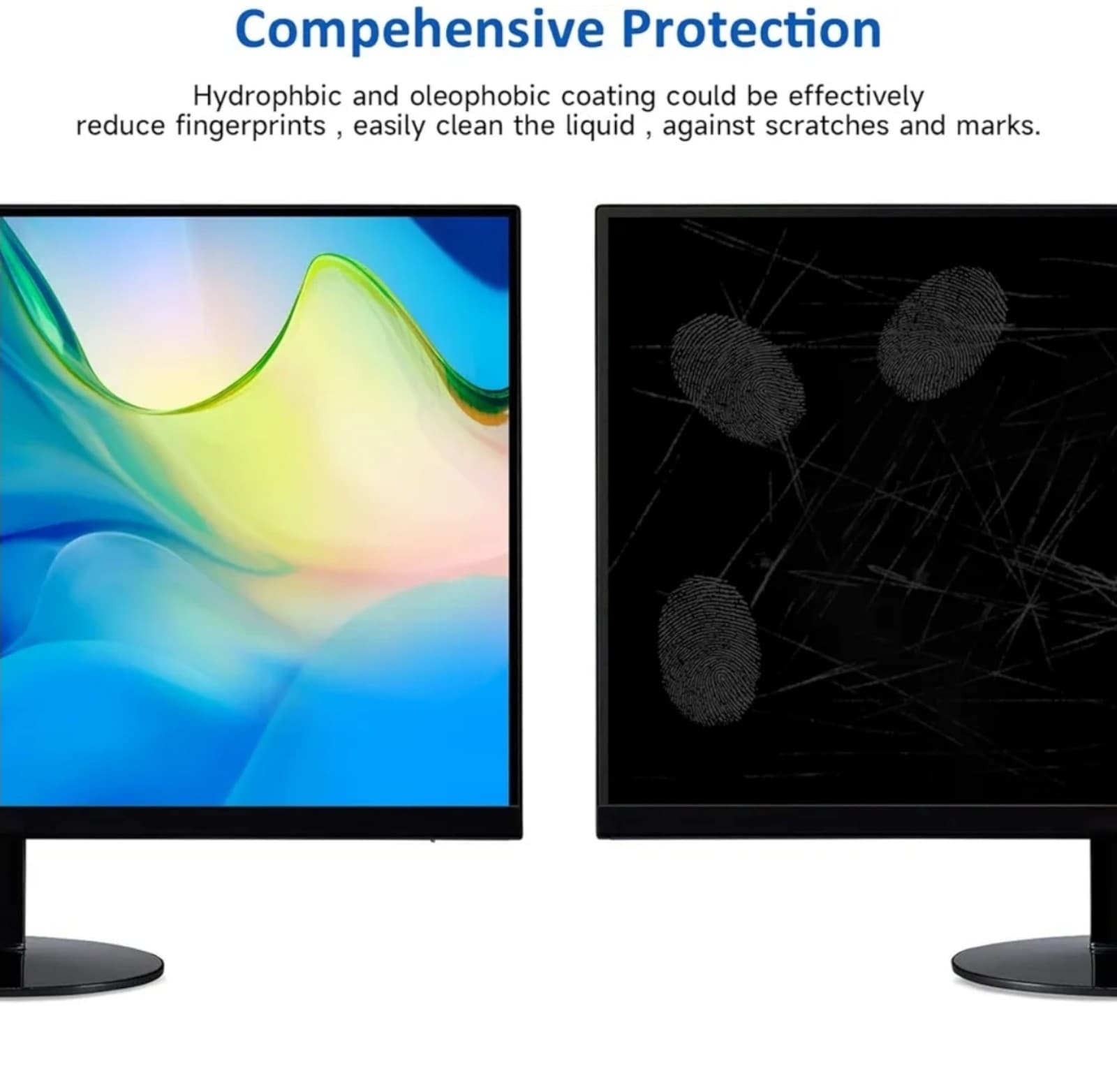 24in Computer Privacy Blue Light Screen Protector Hanging Widescreen - Thumbnail 7