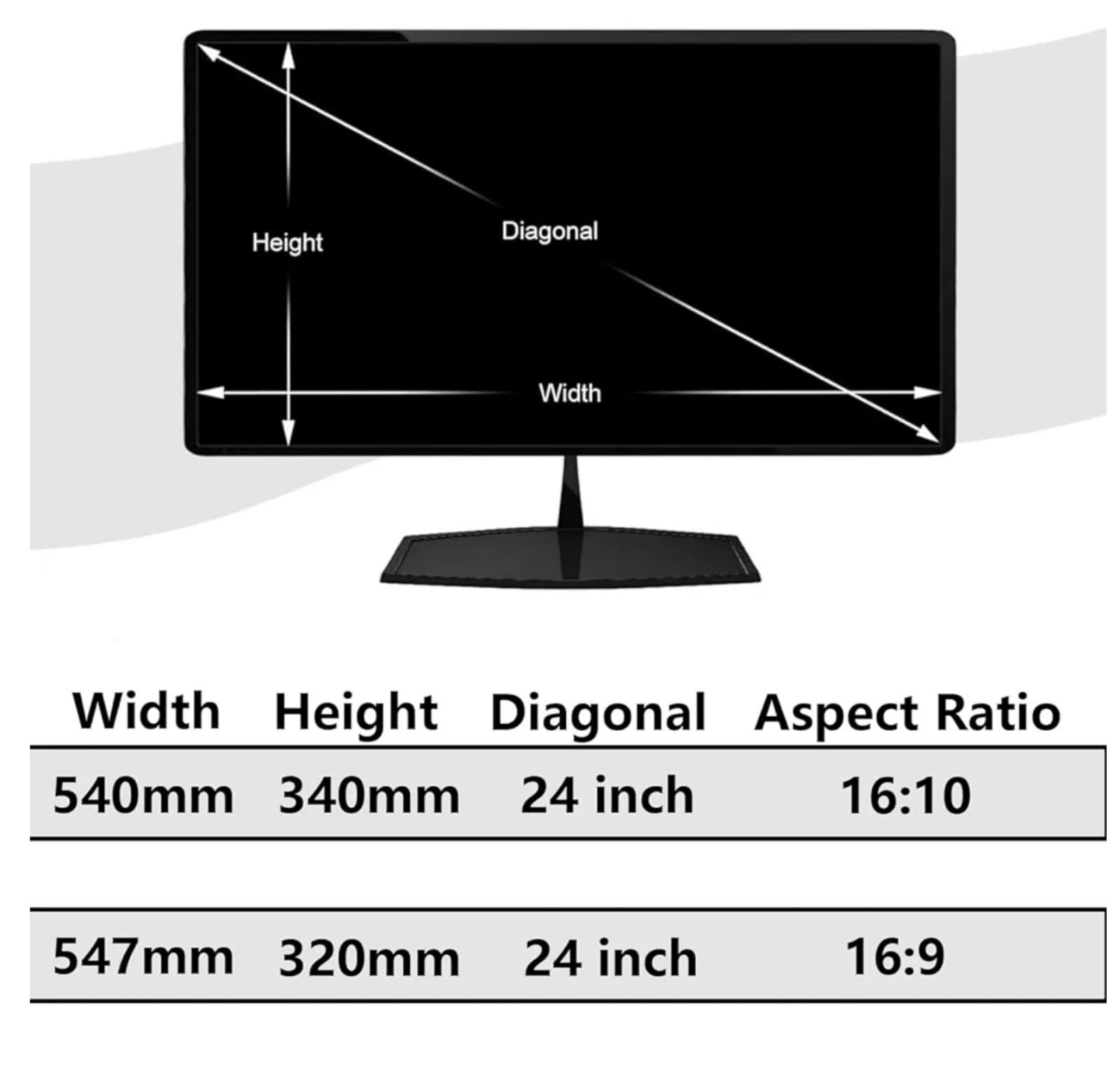 24in Computer Privacy Blue Light Screen Protector Hanging Widescreen - Thumbnail 2