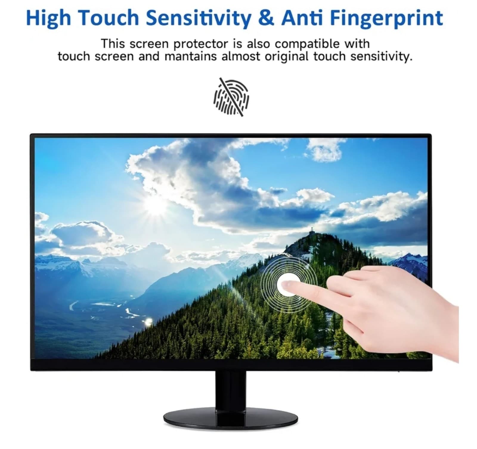 24in Computer Privacy Blue Light Screen Protector Hanging Widescreen - Thumbnail 6