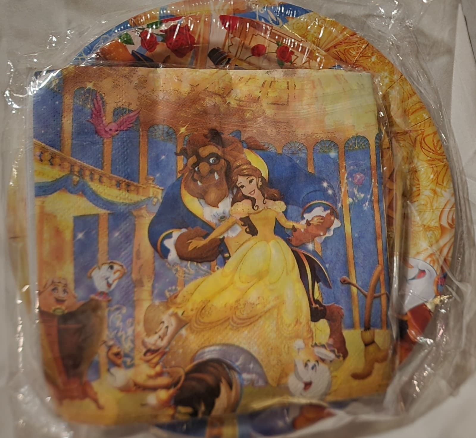 Beauty & the Beast Party Plates & Napkins 24 Guests - Image 1