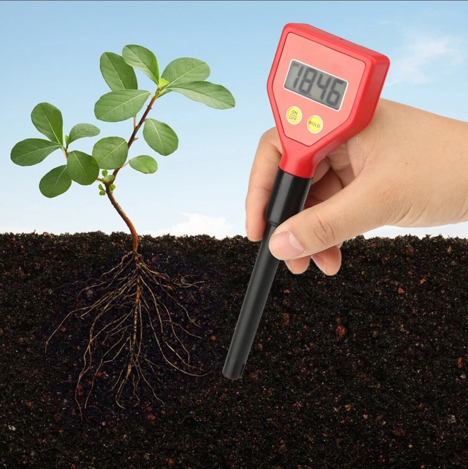 Digital Soil PH Meter Portable Water PH Tester For Aquarium Lab Pool - Thumbnail 2