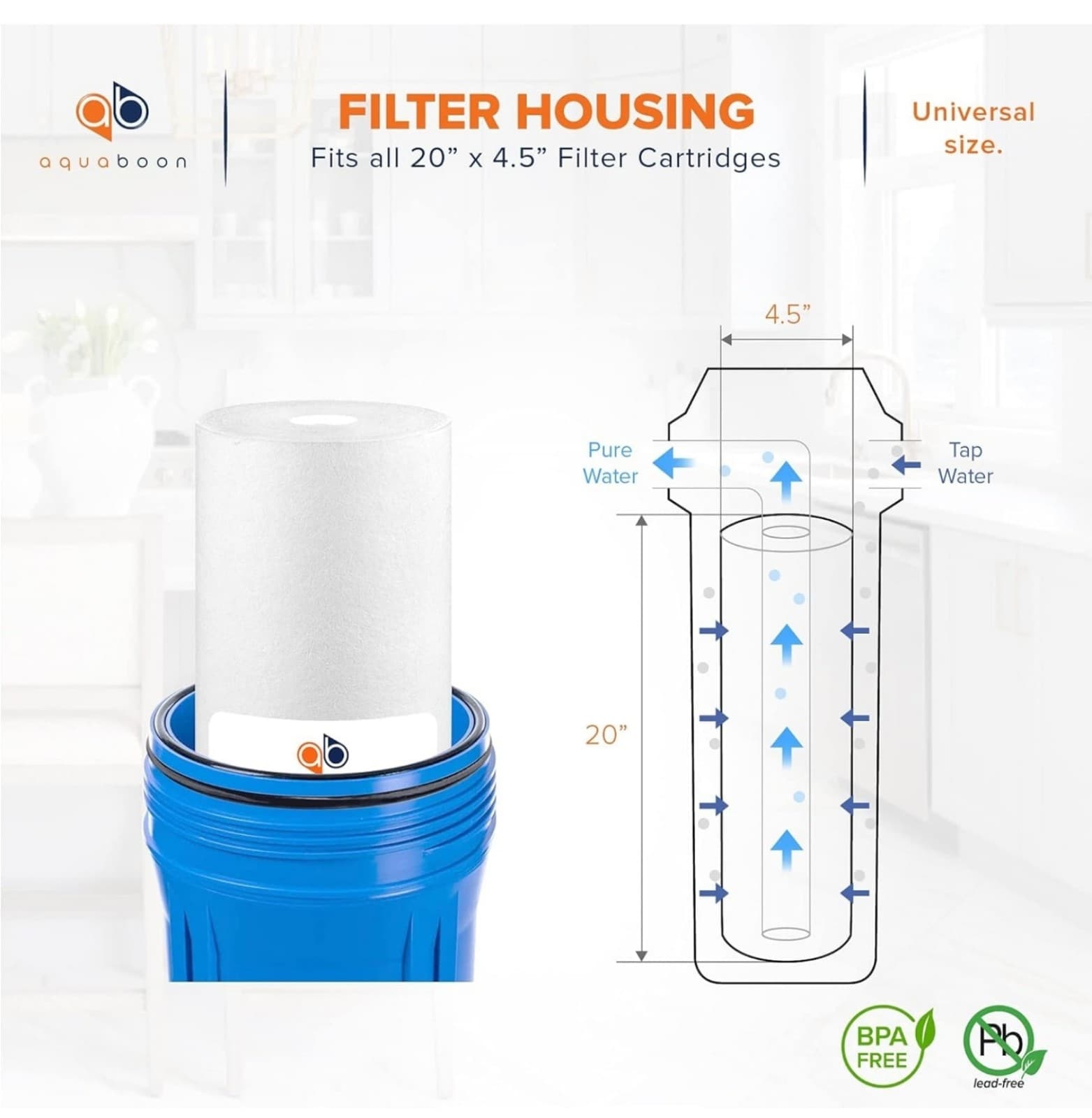 Aquaboon 5 Water Filter Cartridge Whole House Water Filter - Thumbnail 5