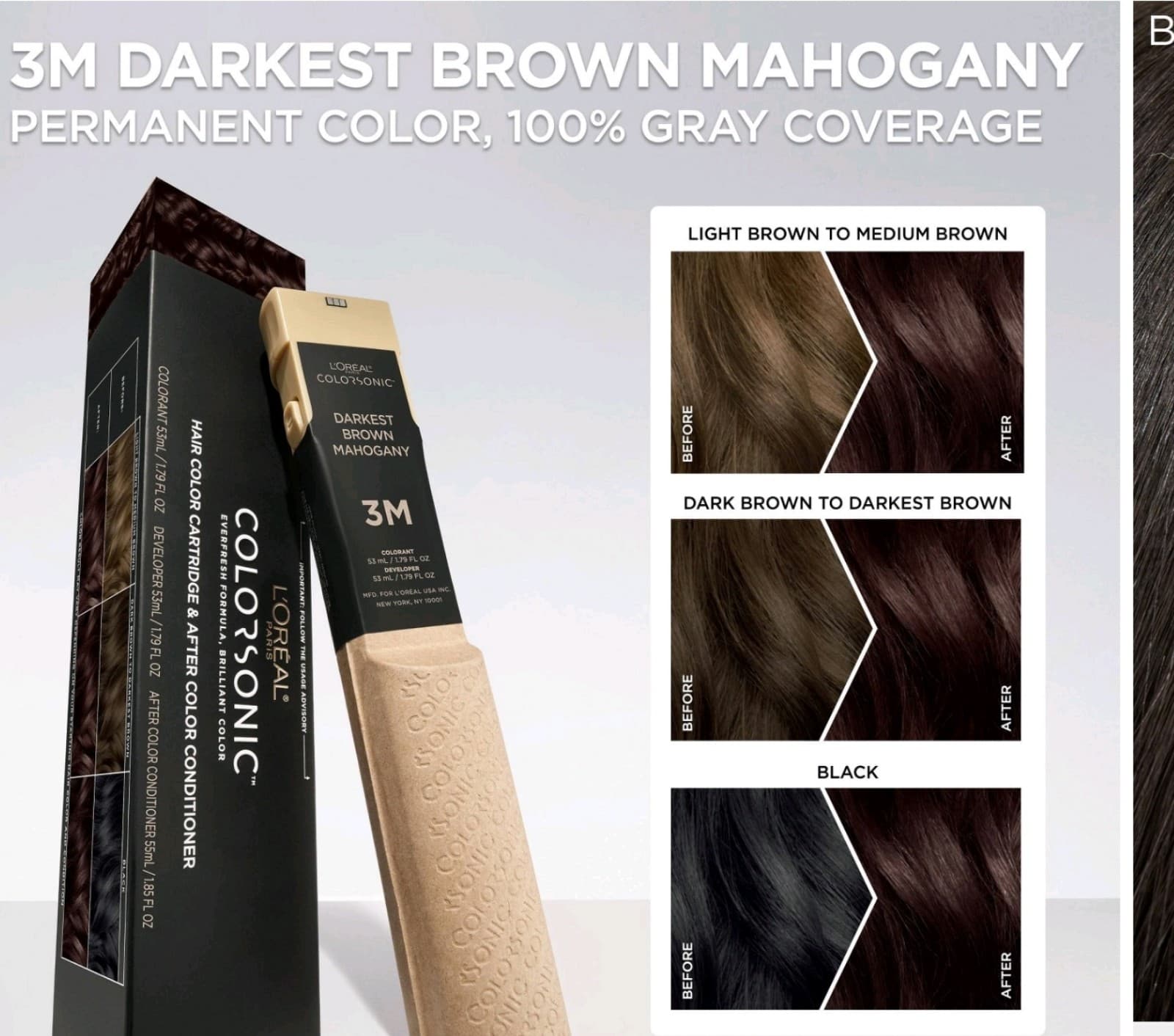 Colorsonic Hair Color Cartridge 3M Mahogany - Thumbnail 3