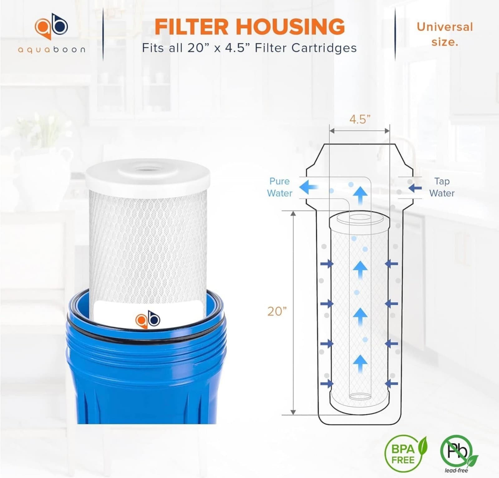 Aquaboon 5 Water Filter Cartridge Whole House Water Filter - Thumbnail 3