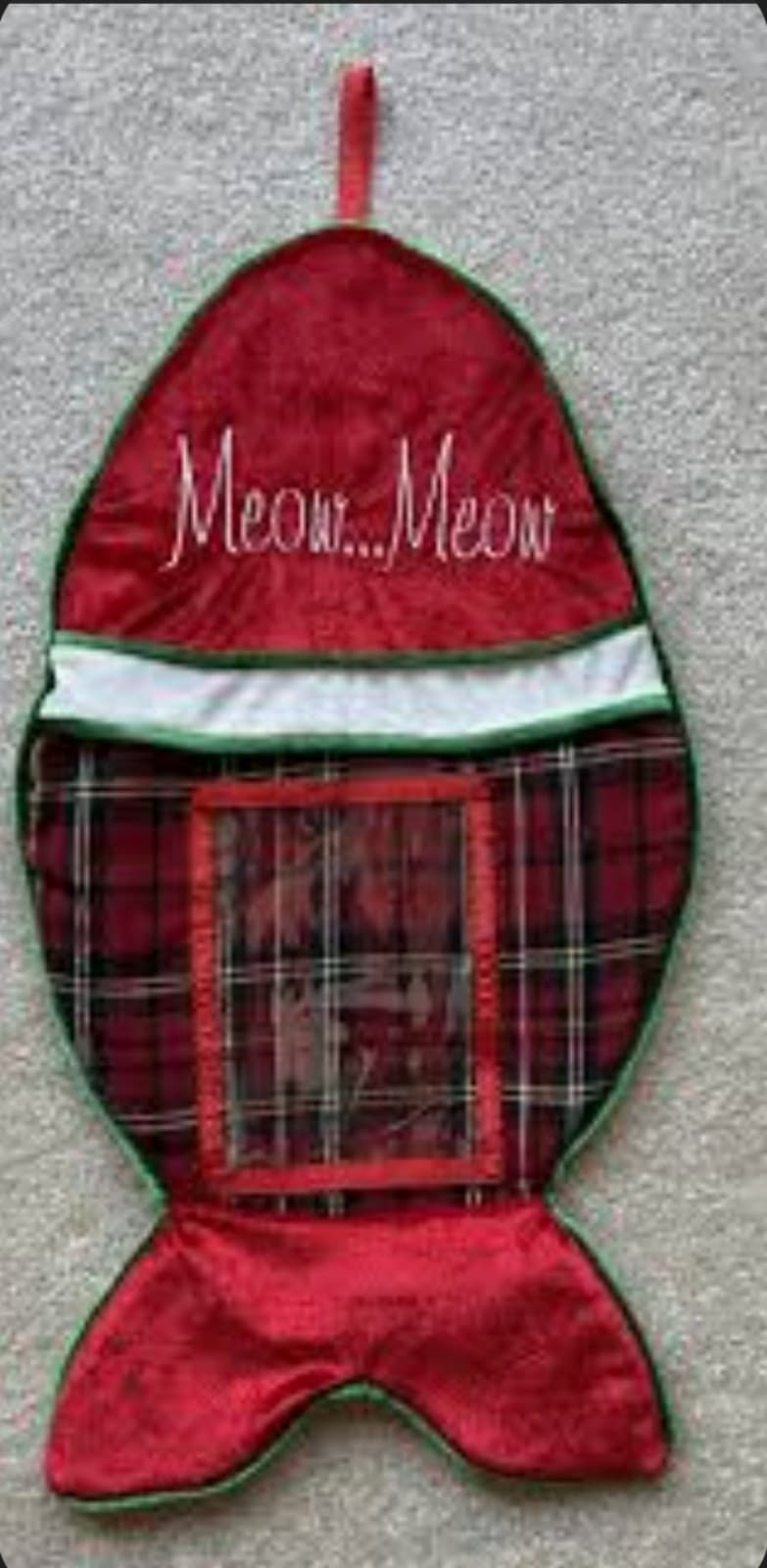 Meow Meow Christmas Stocking for Kitty - Thumbnail 2