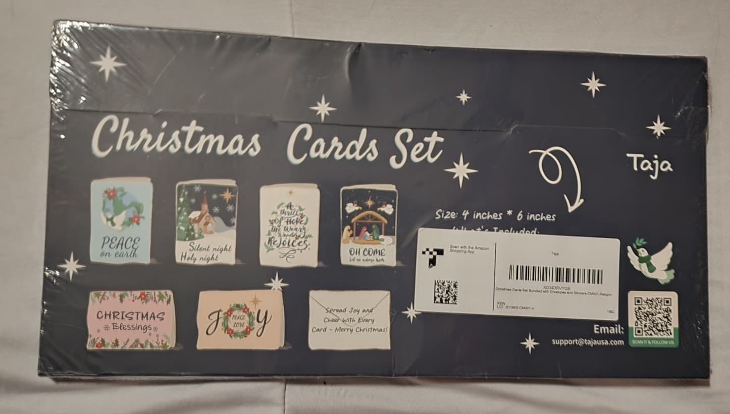 Christmas Cards with Envelopes & Stickers 24ct - Thumbnail 2