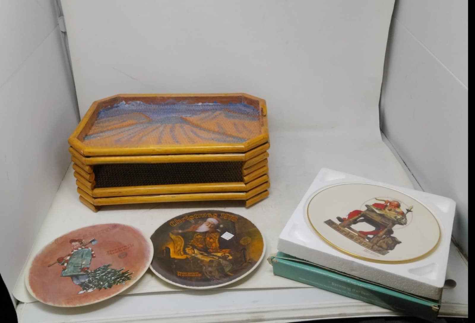 Norman Rockwell Decorative Plates & Decorative Tray RARE - Image 1