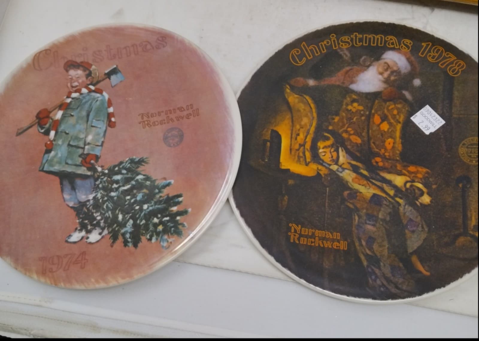 Norman Rockwell Decorative Plates & Decorative Tray RARE - Thumbnail 3