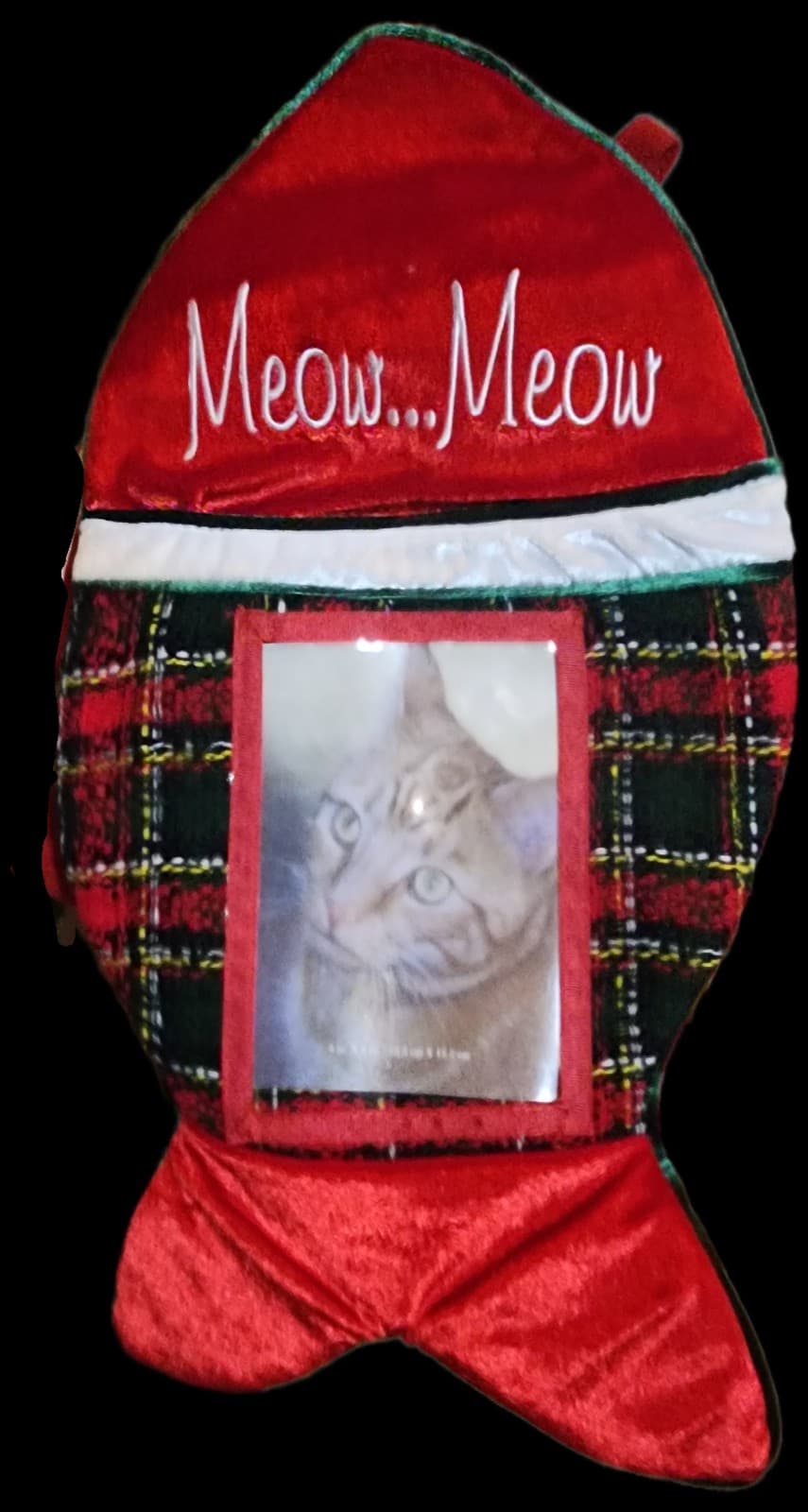 Meow Meow Christmas Stocking for Kitty - Image 1