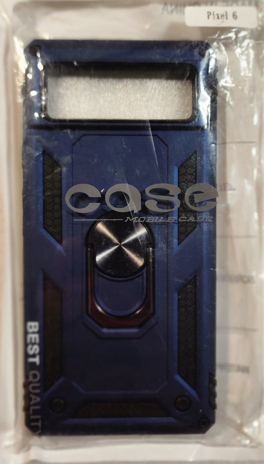 Google Pixel 6 Case Blue w/Stand - Image 1