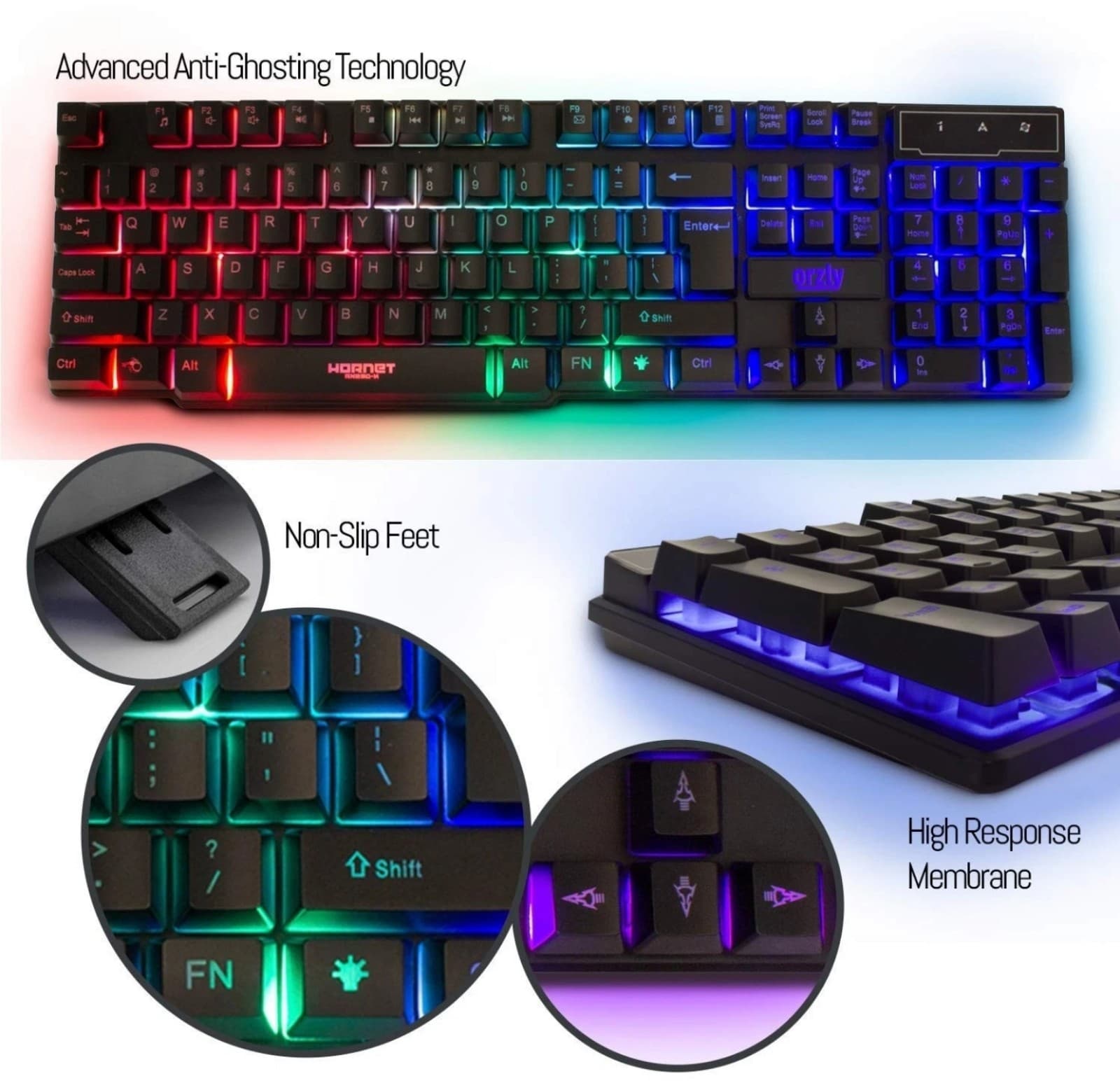 Gaming Keyboard and Mouse and Mouse pad and Gaming Headset, Wired LED RGB - Thumbnail 2