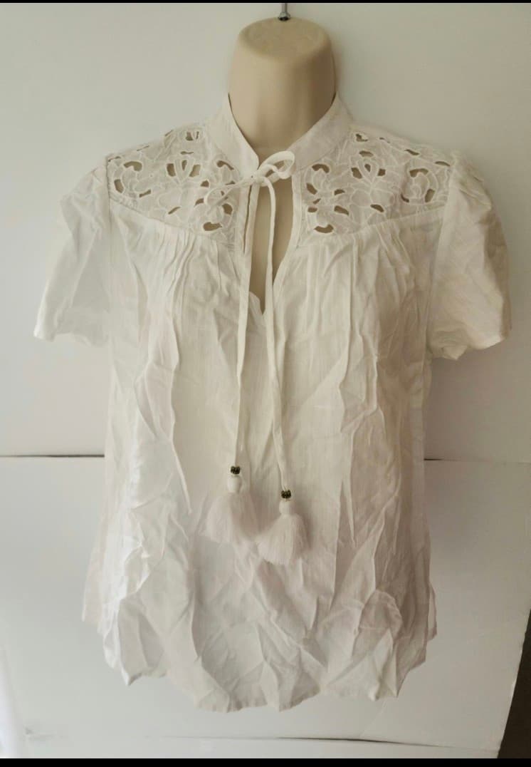 Women's White short sleeve shirt by Knox Rose sz Large - Thumbnail 2