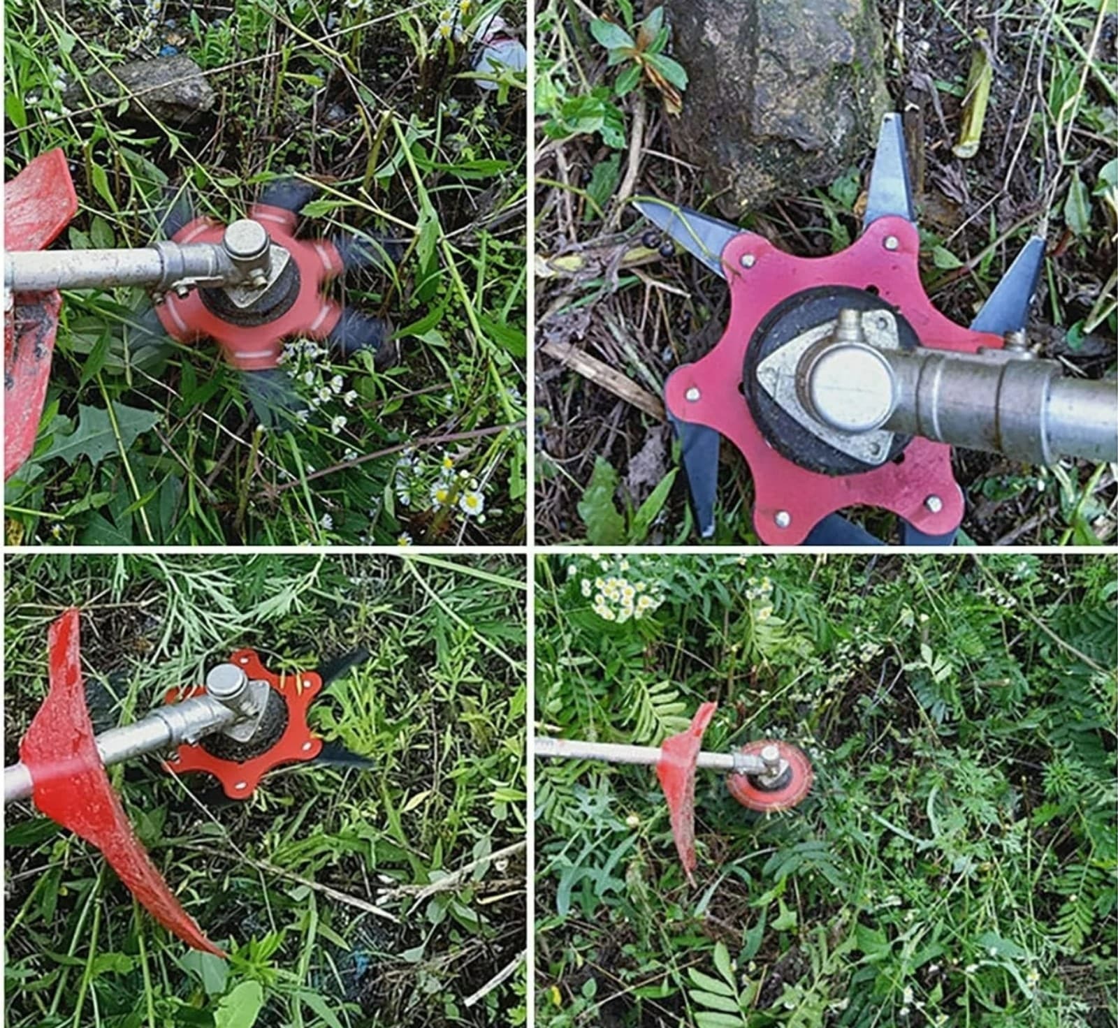 Steel Trimmer Head, Weed Eater Metal Blades & Universal Adapter Kit - Thumbnail 6