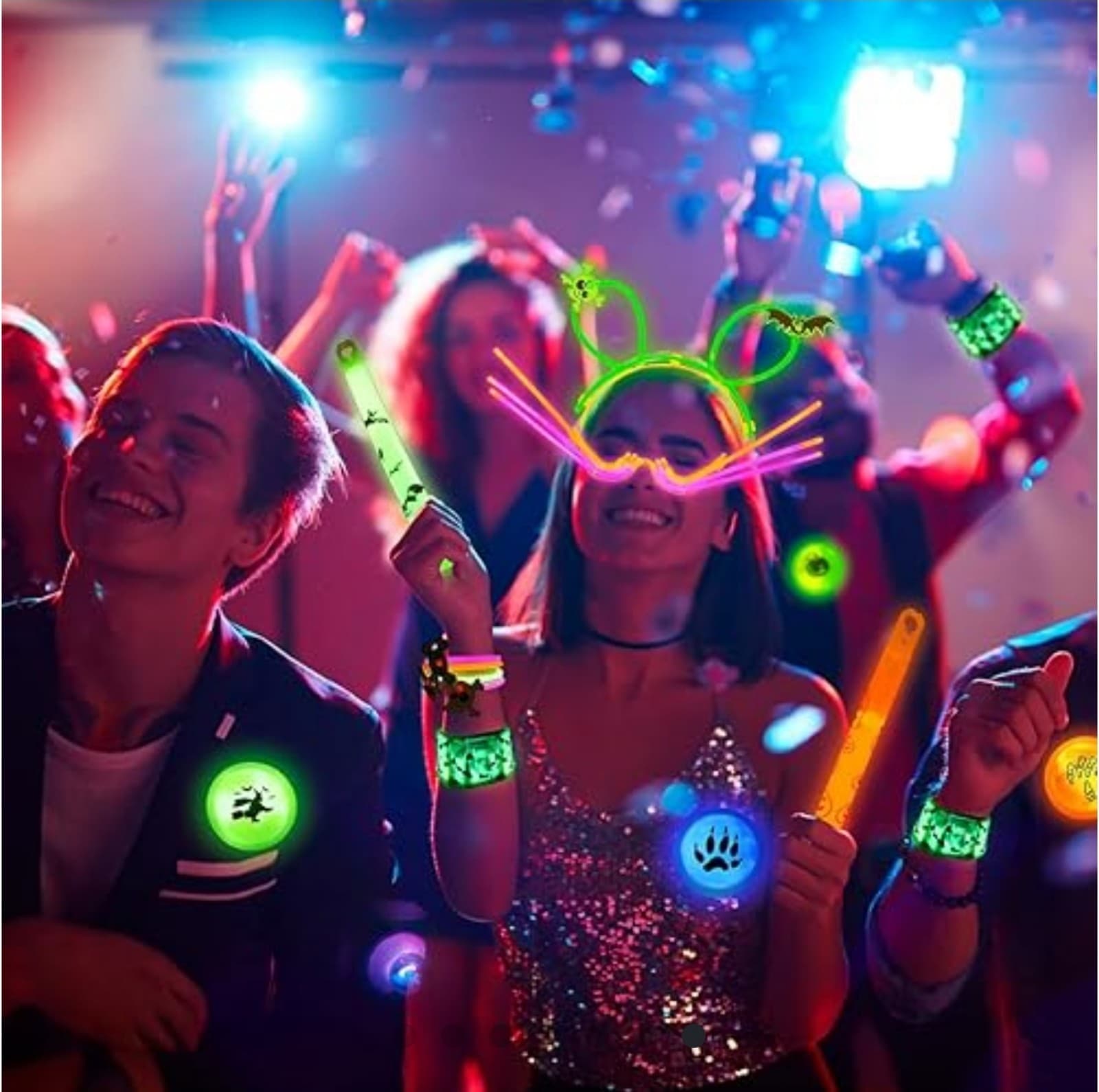 Party Favors Glow Sticks & More - Glow in the Dark Light Up Party Favors 98pcs - Thumbnail 7