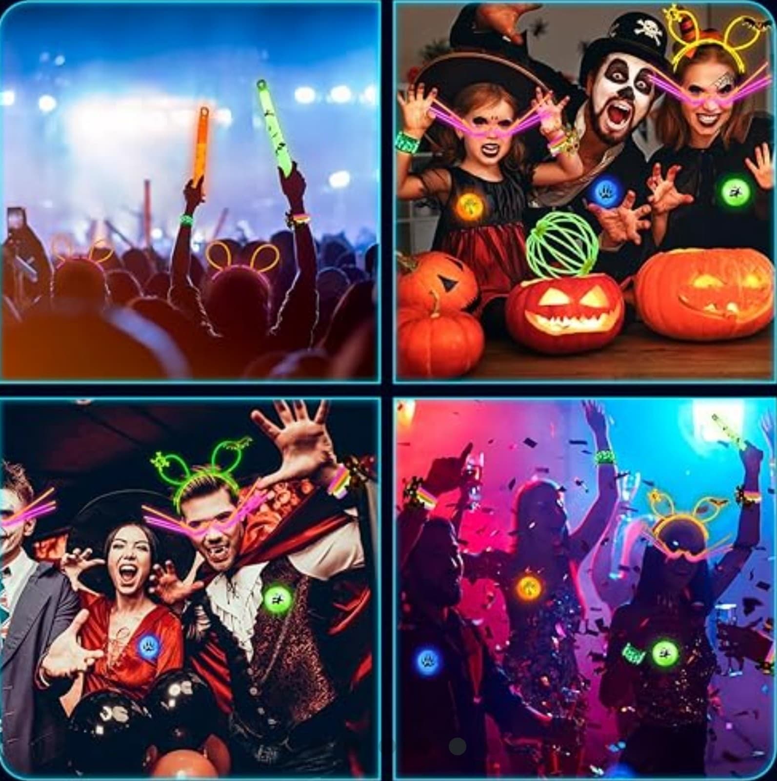 Party Favors Glow Sticks & More - Glow in the Dark Light Up Party Favors 98pcs - Thumbnail 6