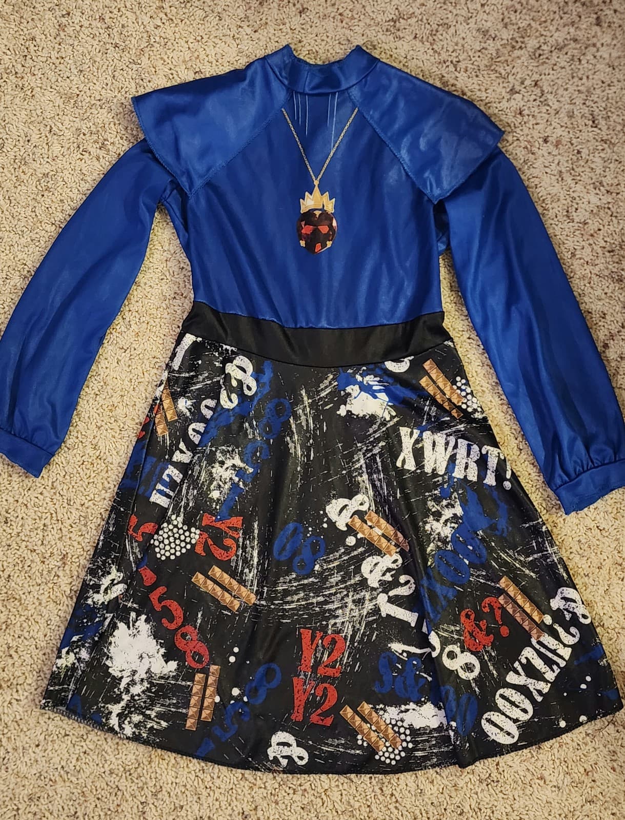 Disney Descendants Evie Costume Villains Kids VK Dress Child Size M - Thumbnail 2