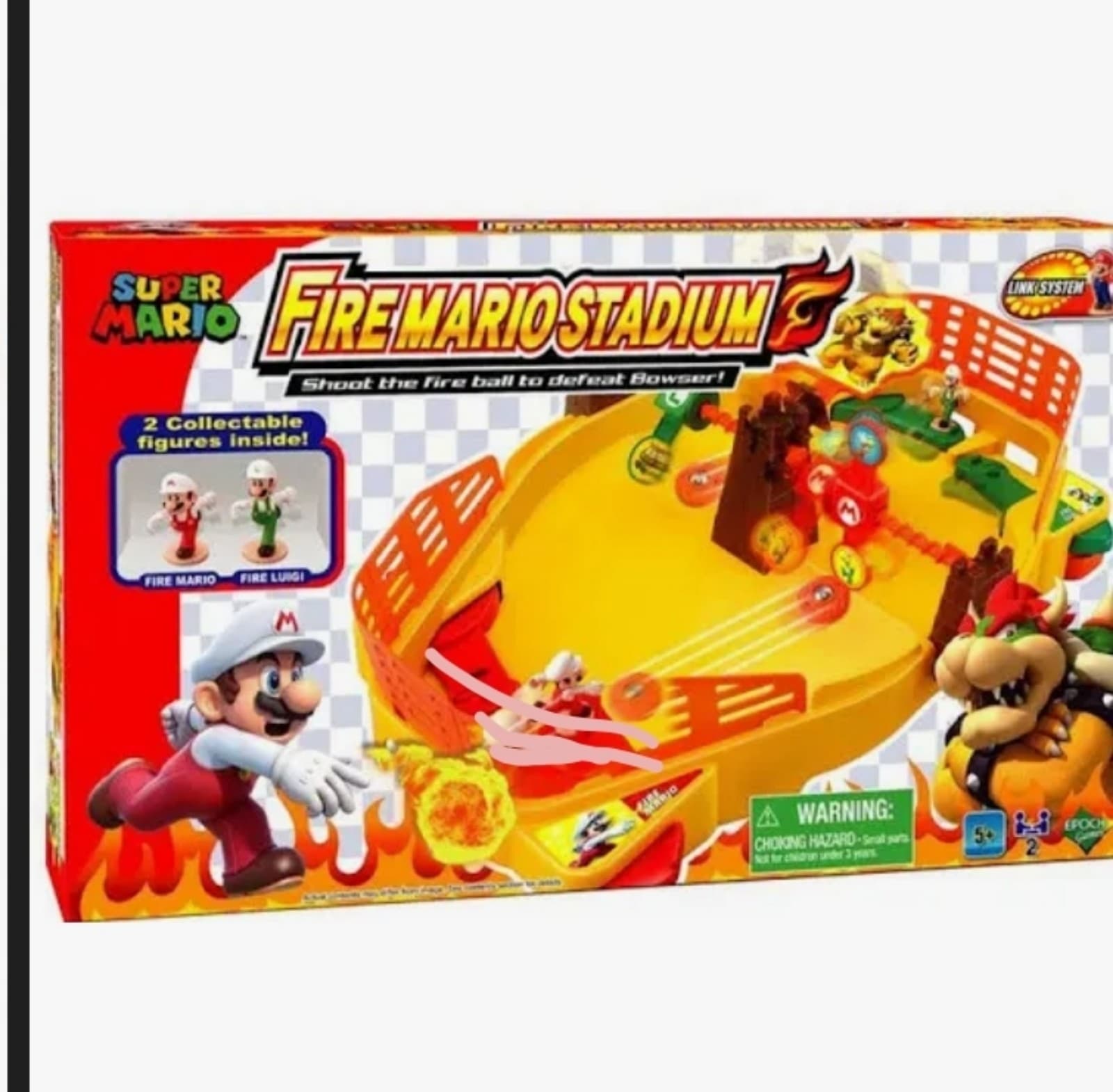 SUPER MARIO FIRE MARIO STADIUM PINBALL PLAYSET EPOCH - Image 1