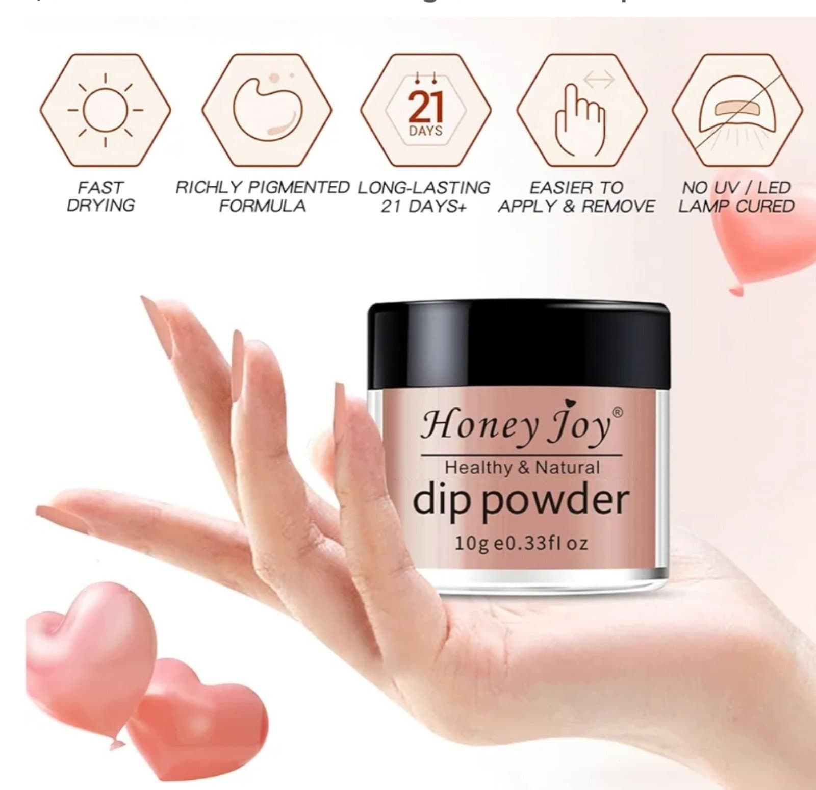 Dip Powder Color Set, Nude Brown Nail Fine Dipping Powder - Thumbnail 9