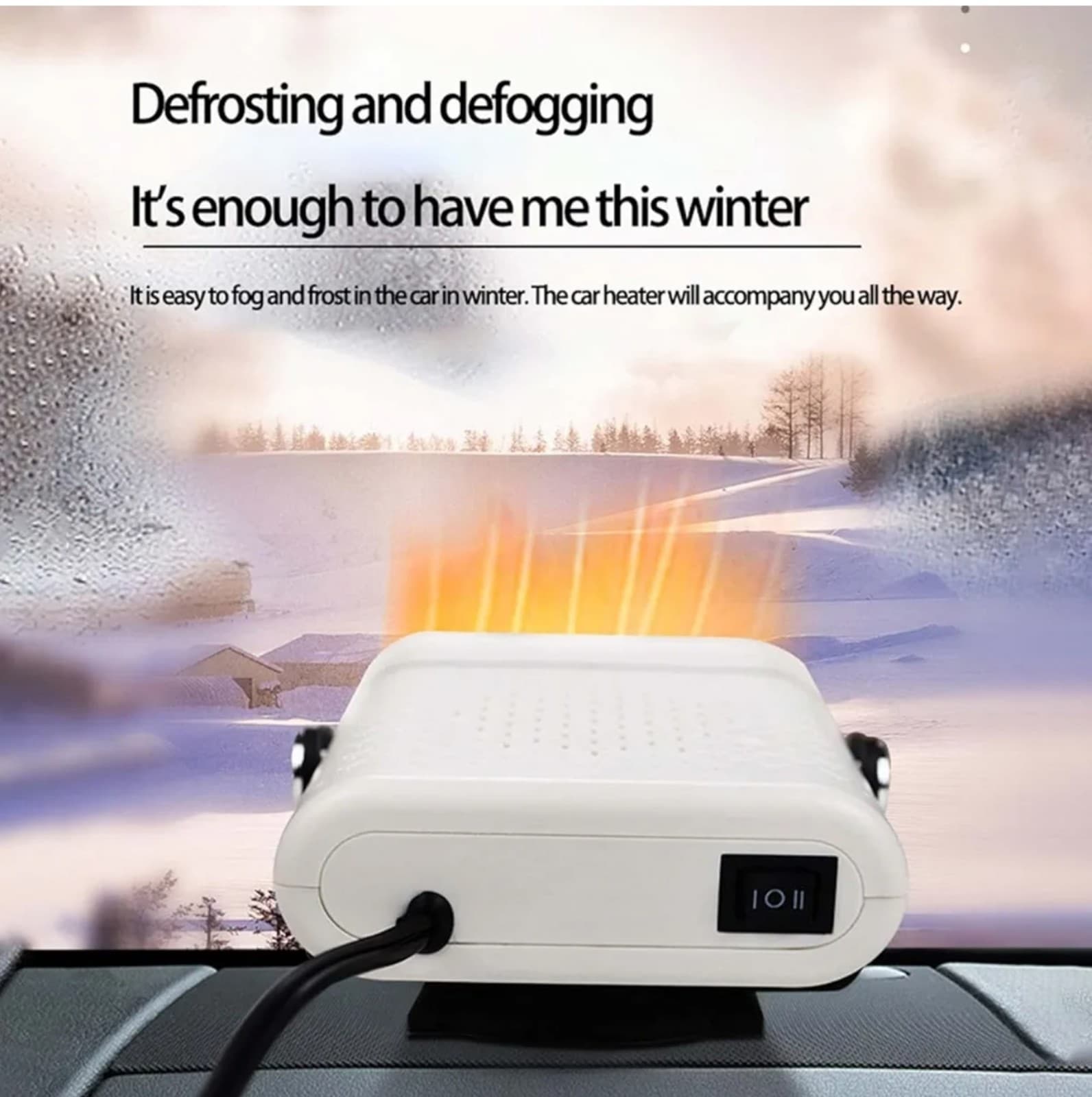 Car Defrosting Heater Electric Heating Fan Defogging Defroster - Thumbnail 2