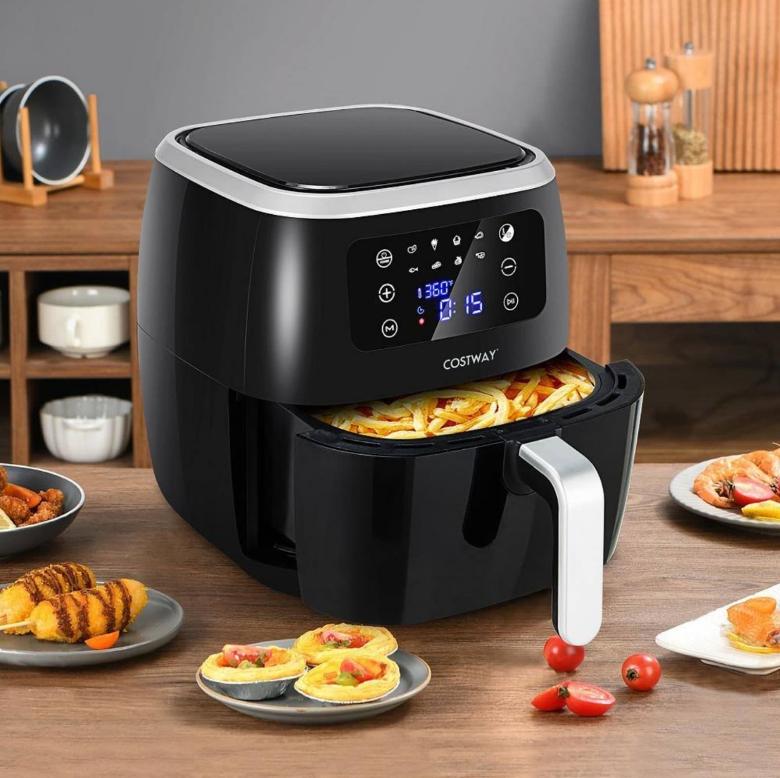 Costway Air Fryer with 8-Preset Functions and Smart Touch - Thumbnail 6