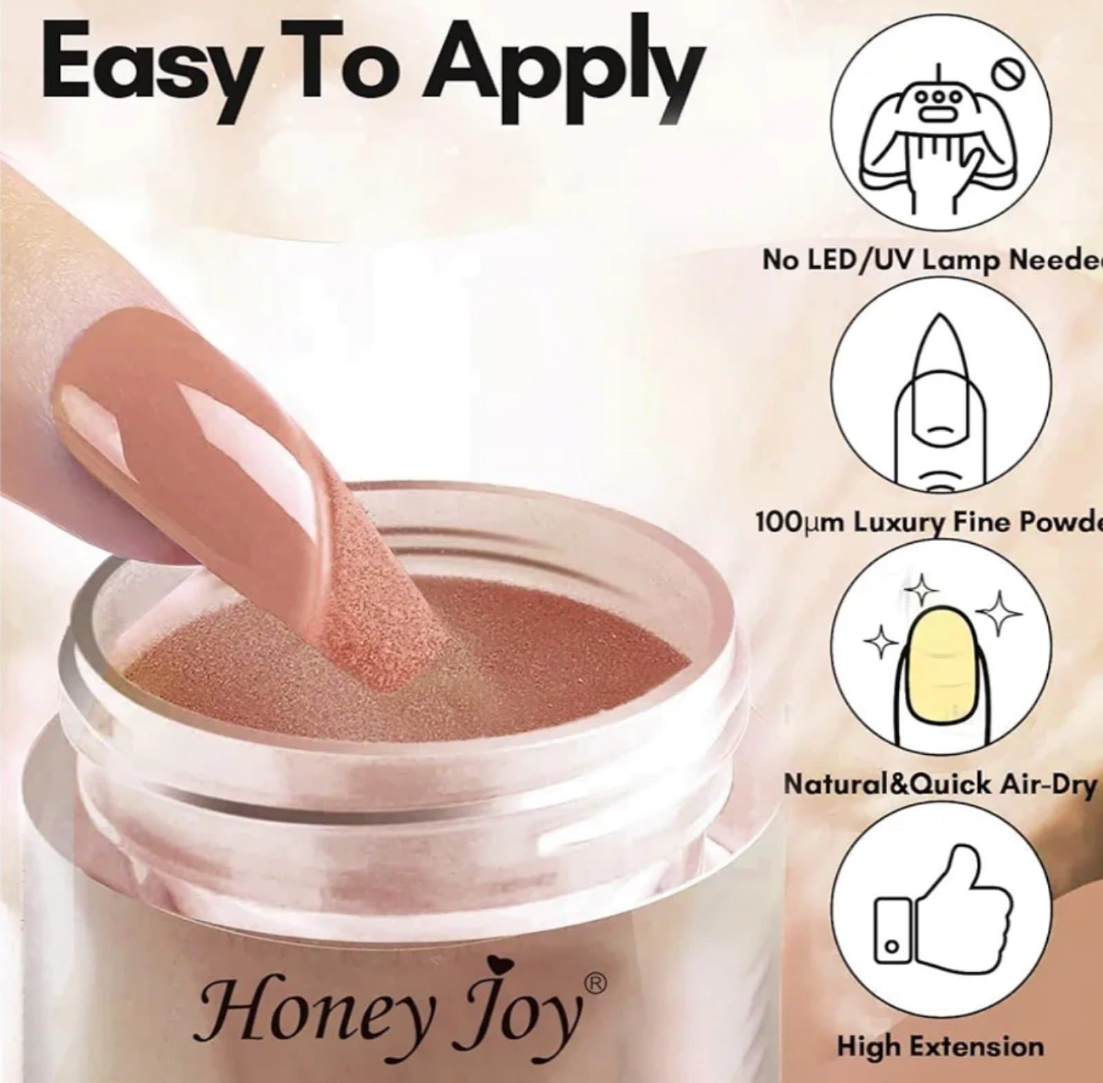 Dip Powder Color Set, Nude Brown Nail Fine Dipping Powder - Thumbnail 8