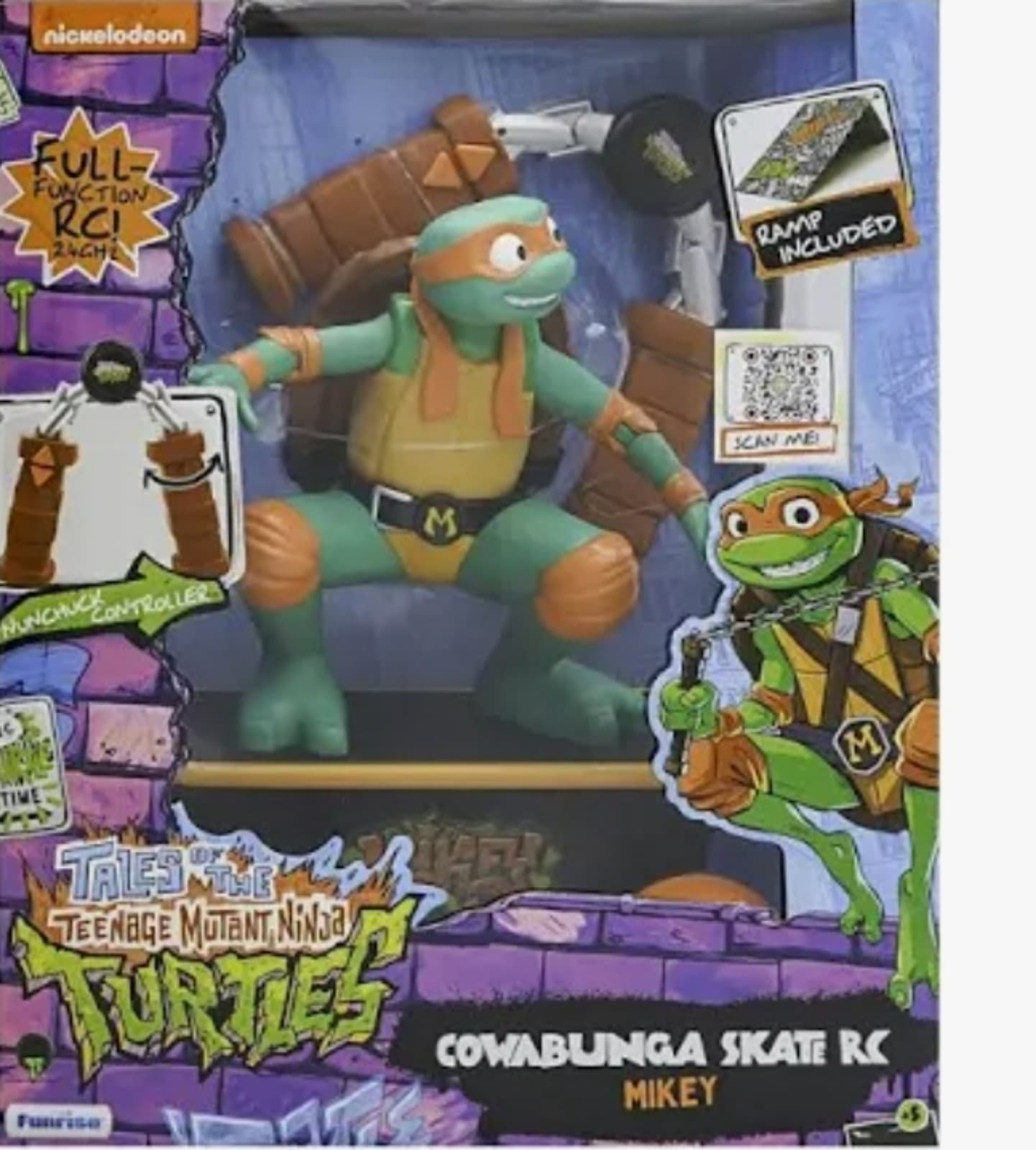 Teenage Mutant Ninja Turtles Mikey Cowabunga Skate RC Imitates Real Skate Tricks - Image 1