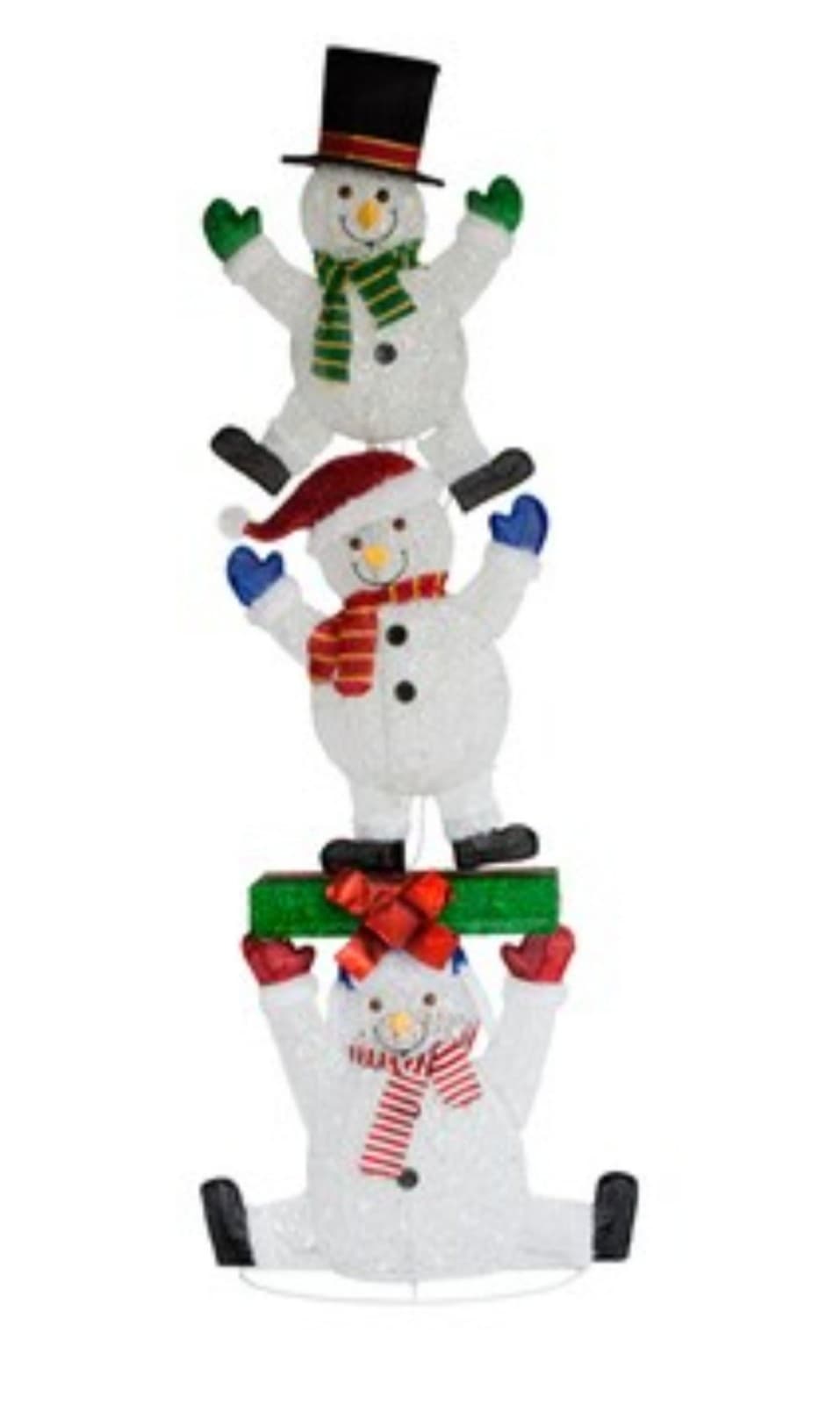 7 Foot Snowman with White LED Lights - Image 1