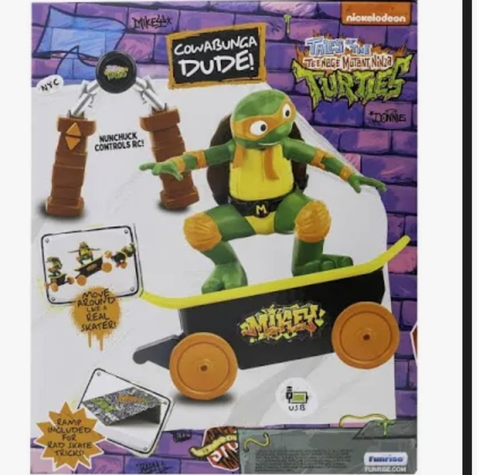 Teenage Mutant Ninja Turtles Mikey Cowabunga Skate RC Imitates Real Skate Tricks - Thumbnail 2
