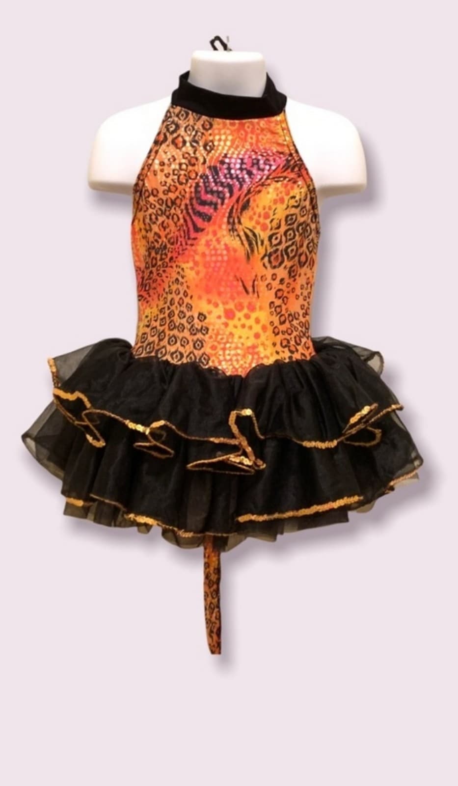 Girls Cat Themed Dance Recidal Costume Sz XS - Thumbnail 2