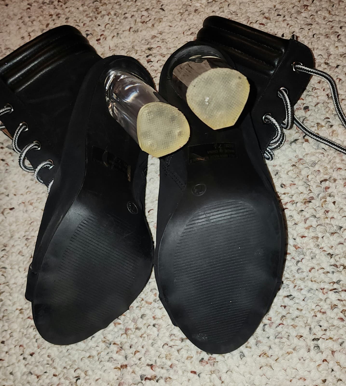 Women's Black Lace-up Heels sz 7.5 - Thumbnail 6