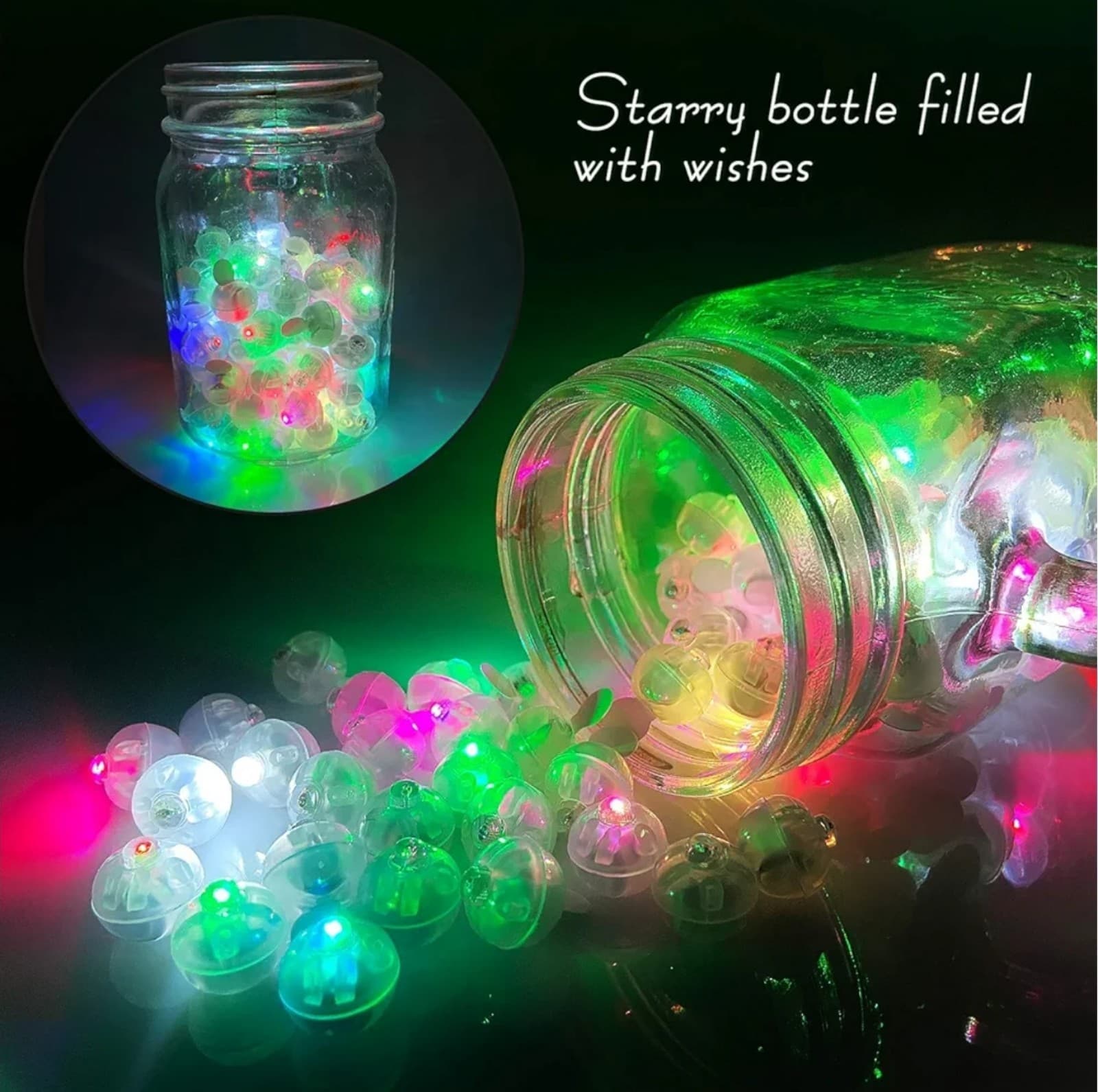 Mini Balloon Lights, Waterproof LED Light, 100pc Multi-colored - Thumbnail 4