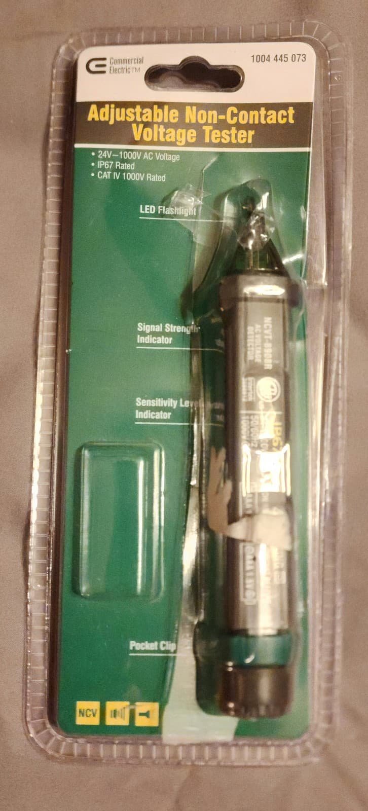 Commercial Electric AC Voltage Detector + Adjustable Sensitive 1004445073 - Image 1